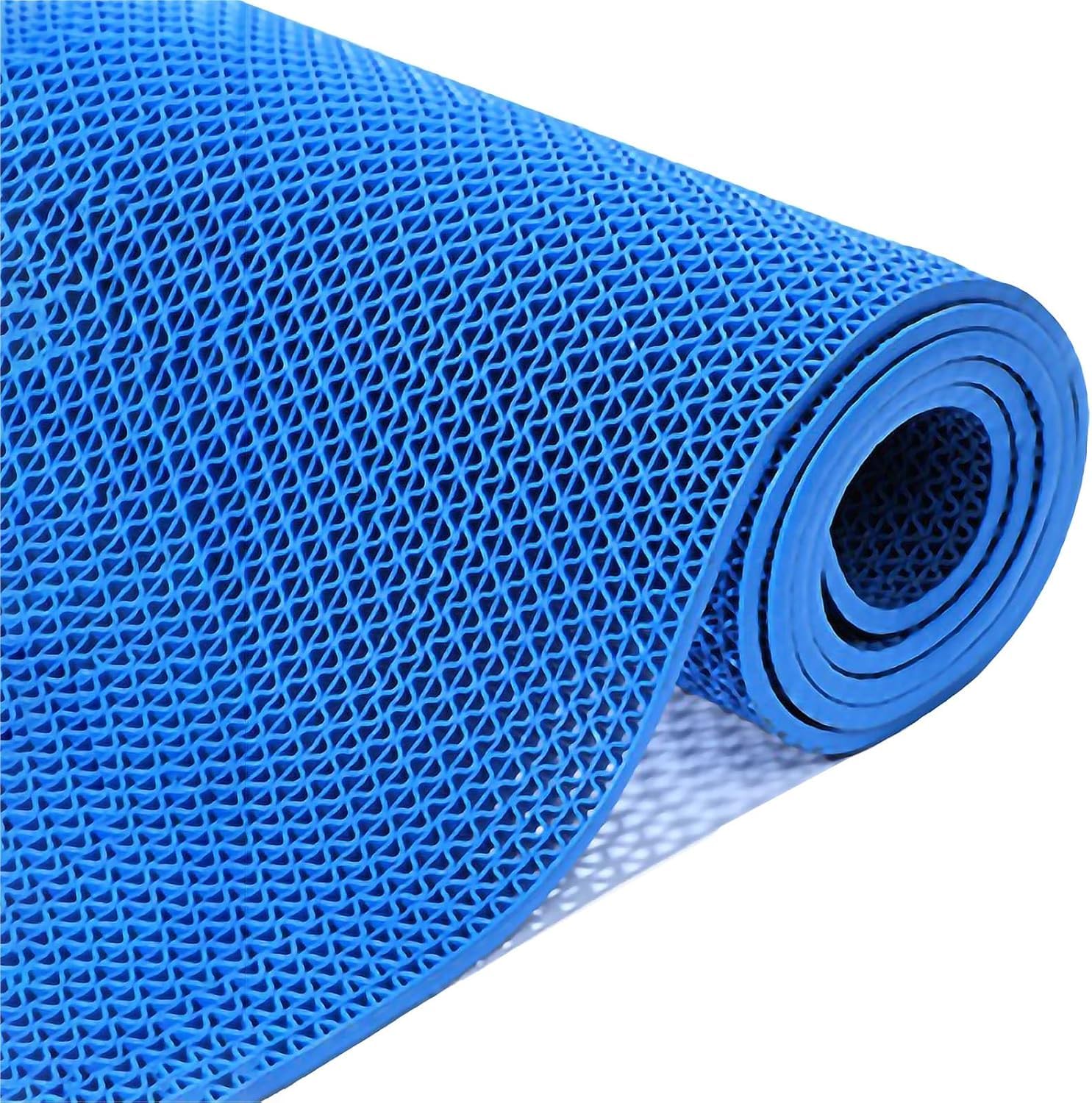 QYMYOZ PVC Indoor/outdoor Drainage Mats For Bathrooms, Swimming Pools, Kitchens(Blue,120cmX300cm)
