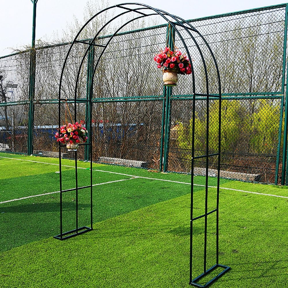 Metalowy łuk ogrodowy, 19 mm, elegancka pergola, łuk weselny, dostępny w szerokościach 80-350 cm, idealny do róż, winorośli i roślin pnących.