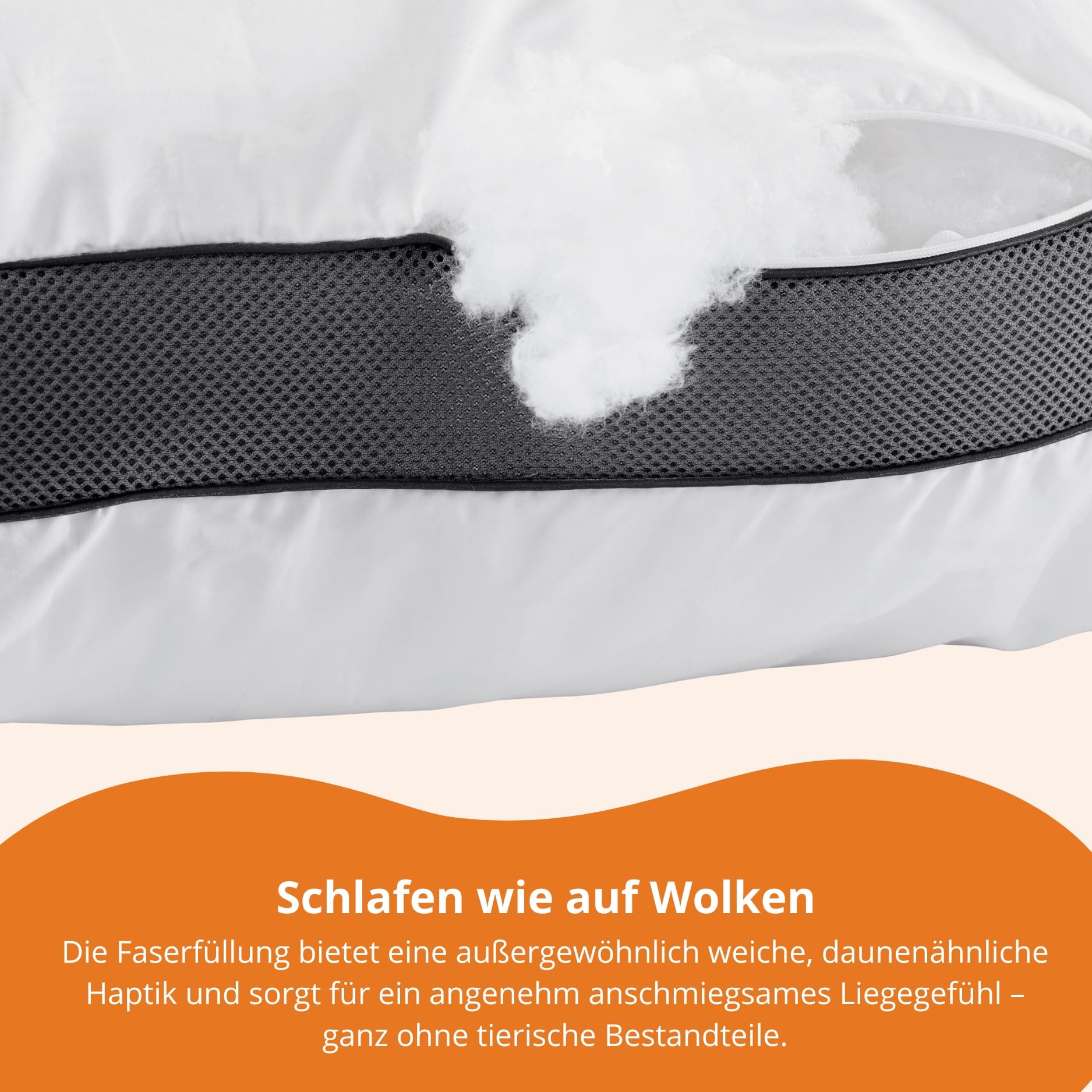 sleepling Lyocell Kopfkissen 80x80 cm, Kissen Ultra weich & extra Soft, Allergiker Schlafkissen 80 x 80, Bettkissen, Pillow, atmungsaktiv, Oeko-Tex, Made in EU, bis 60 Grad waschbar