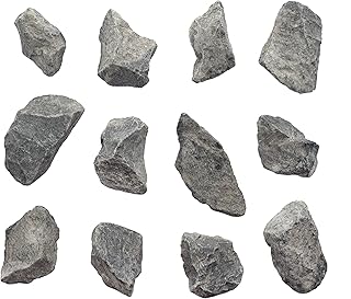 EISCO 12PK Raw Gray Limestone, Sedimentary Rock Specimens - Approx. 1" - Geologist Selected & Hand Processed - Great for Science Classrooms - Class Pack