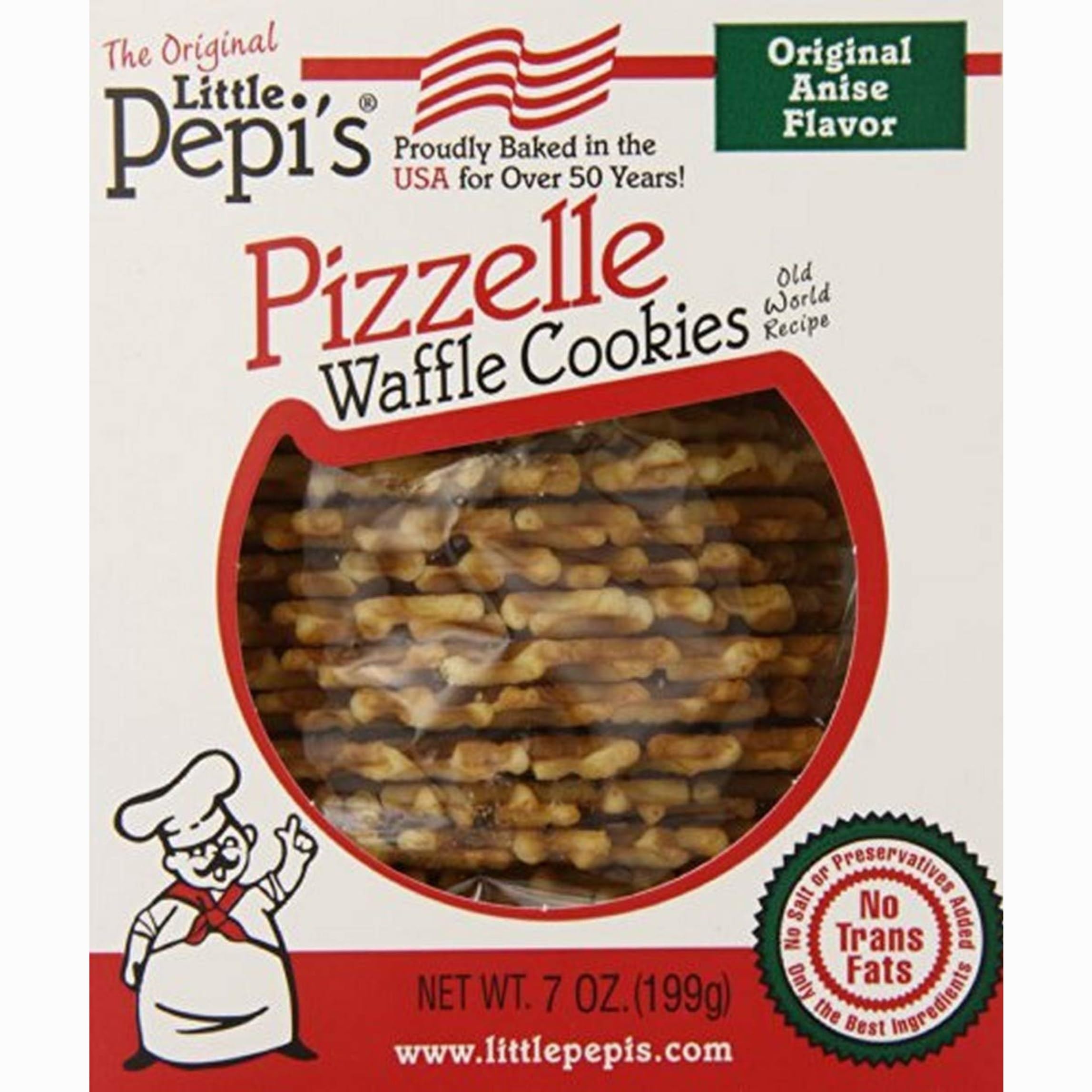 Little Pepi's Anise Pizzelles Waffle Cookies, 7 Ounce (Pack of 1)