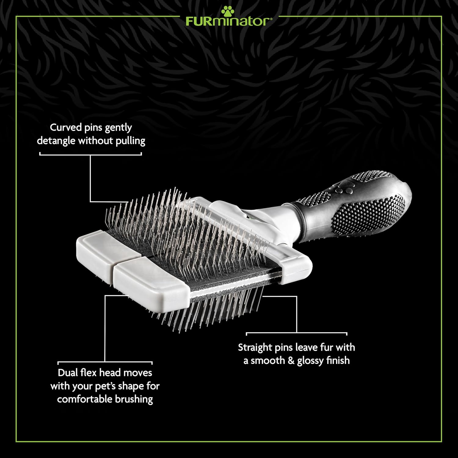 FURminator Large Slicker Brush - Gentle Grooming Tool For Medium Large Dogs & Cats - Tangle Free, Glossy Coat 5 81BR3Wst0YL. AC SL1500