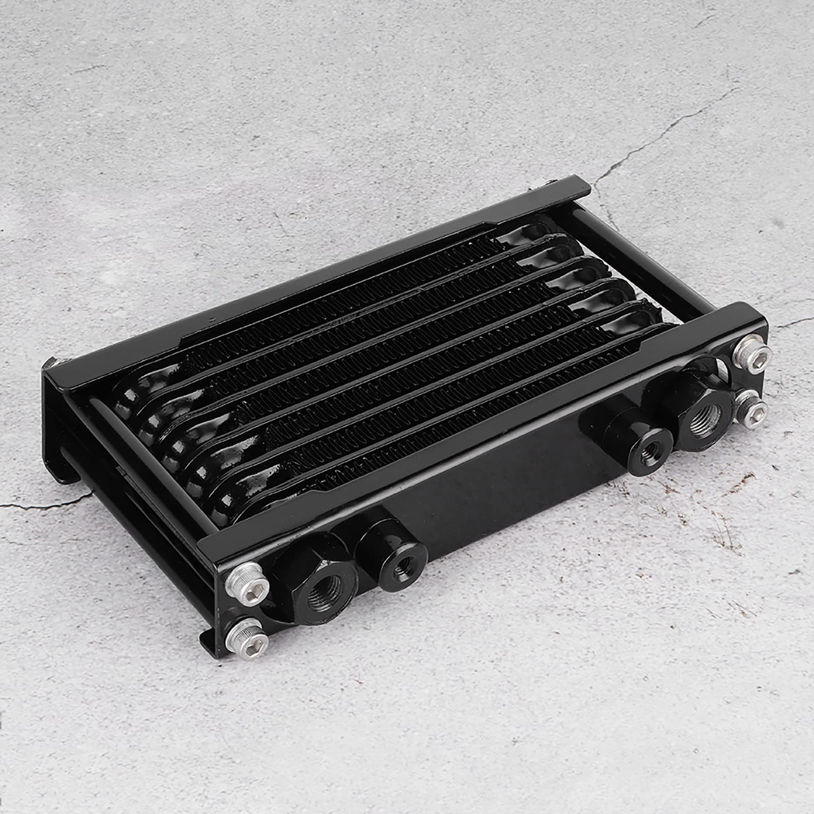 Ausla Radiador de Motocicleta, Enfriador de Aceite de Motor de Aleación de Aluminio, Rosca de 12 X 1,25, Reduce la Temperatura del Aceite de 54 a 72 °F, con Accesorios de Instalación para Motos de