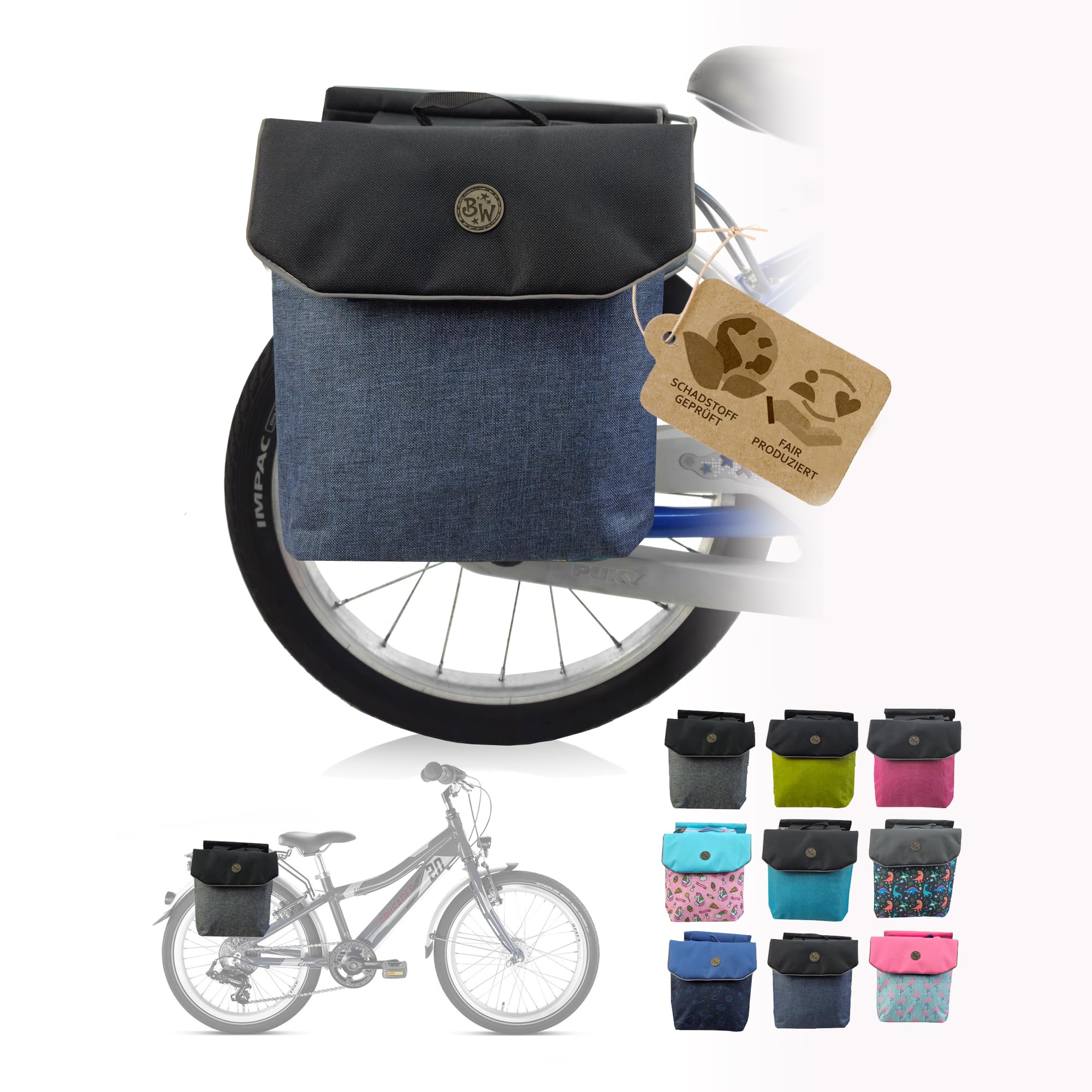 Gepäcktasche für Fahrrad, Fahrradtasche, 18-24 Zoll (M2) (blau)
