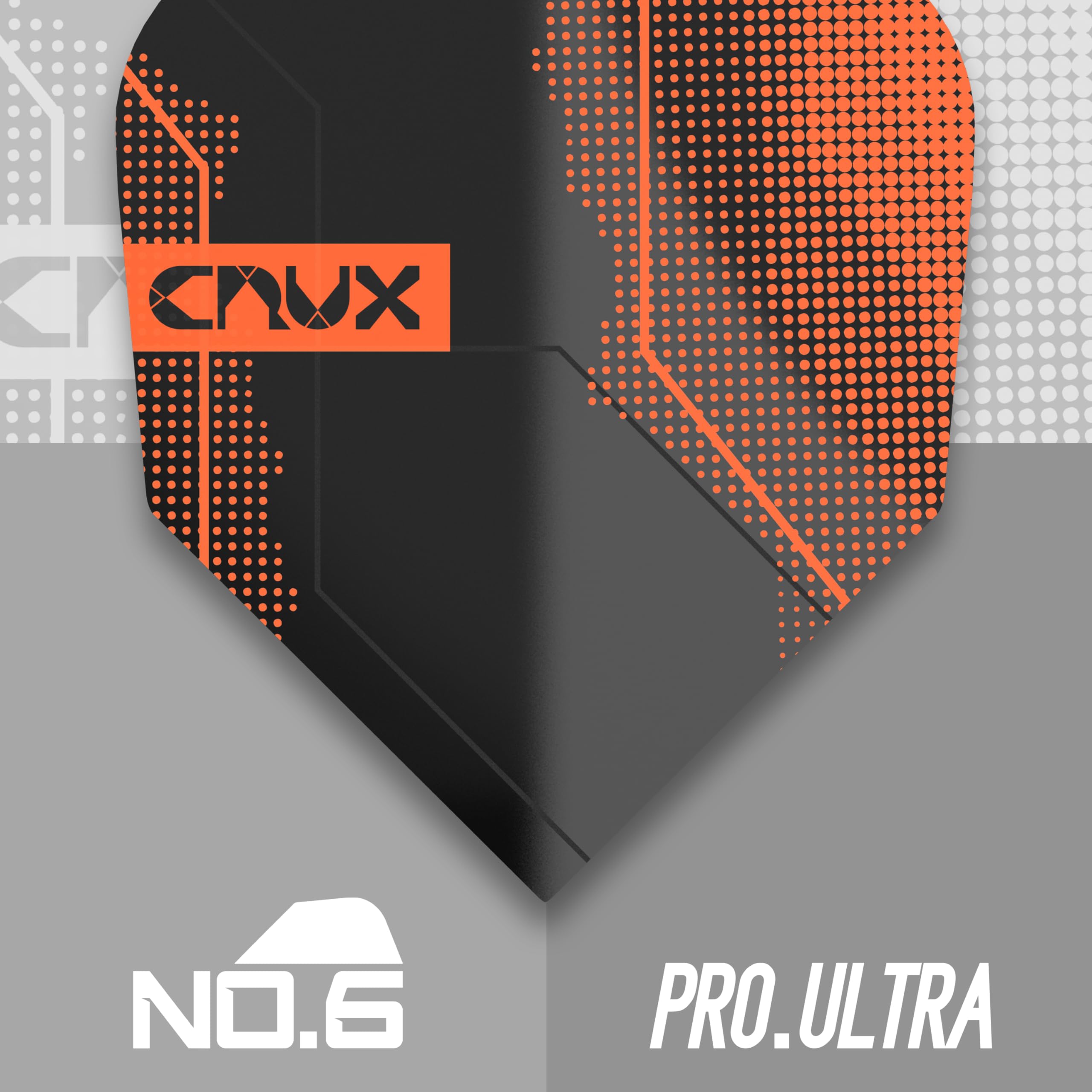 Target Crux No.2 Pro Ultra Dart Flights - 3 Set Pack (9 in total), Orange and Black, No.6 - Image 3
