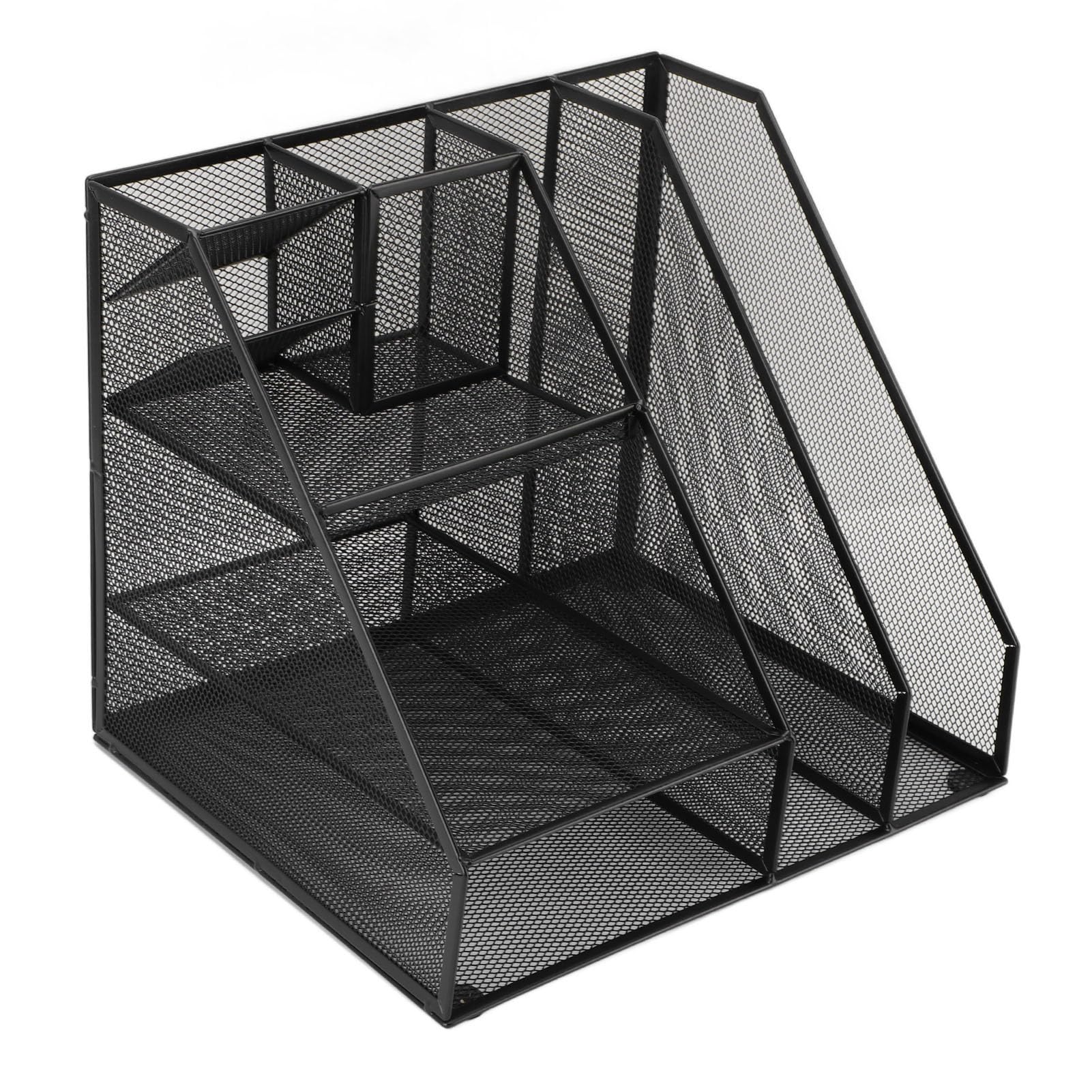 Topiky Organizer da Tavolo in Rete di Ferro con Portapenne, Portadocumenti Multifunzionale per Forniture da Scrivania per Ufficio