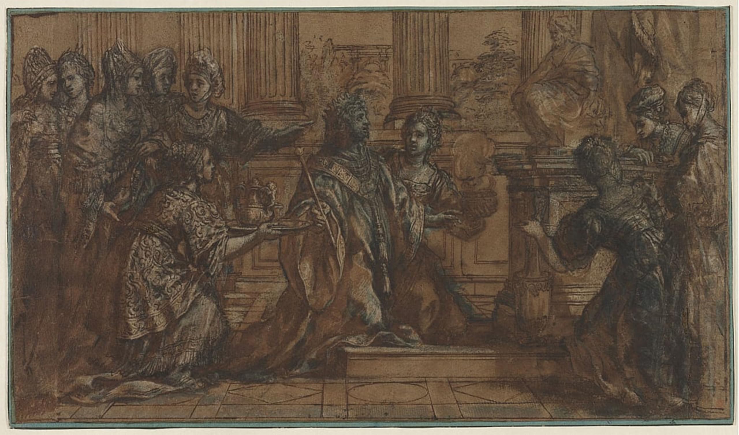 SERENDIPITP Abstract Painting Mural Print Picture Wall Decor Painting the Idolatry of by Pietro Da Cortona Vintage Wall Artwork for Home Decor 60x90cm
