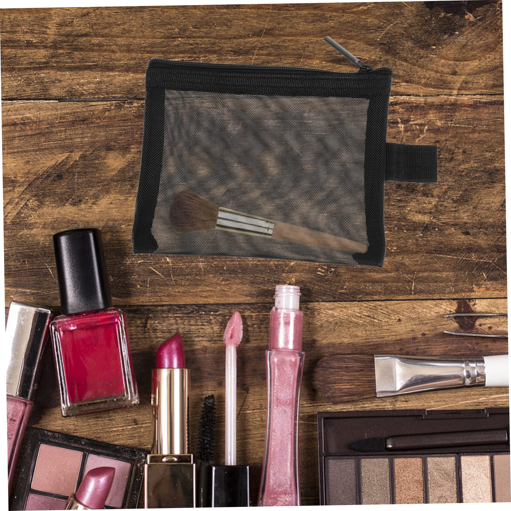 MAGICLULU 5 Set Di Borse Da Viaggio Per Cosmetici Borse Da Toeletta in Rete Piccole Borse Portatrucco Borse Porta Rossetto Portatili 4 Pezzi*5