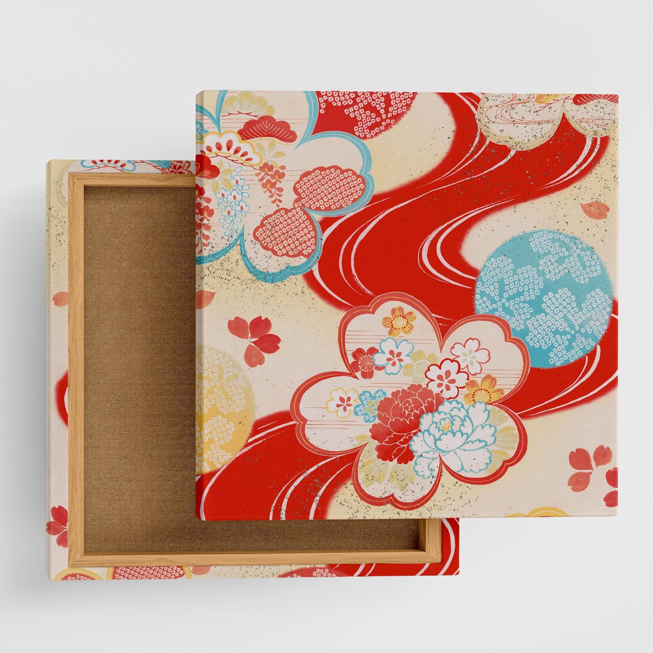 Amazon.co.jp: 和 着物 アートパネル 15cm × 15cm Sサイズ 日本製
