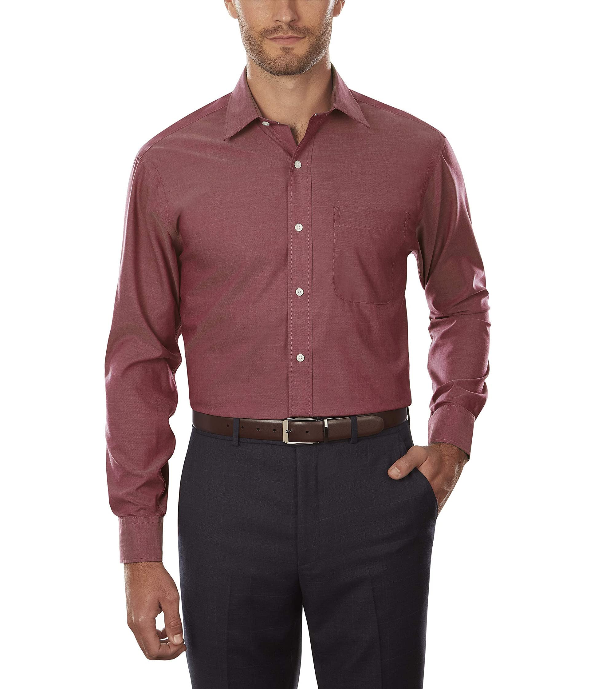 Tommy Hilfiger Men's Dress Shirt Regular Fit Non Iron Solid