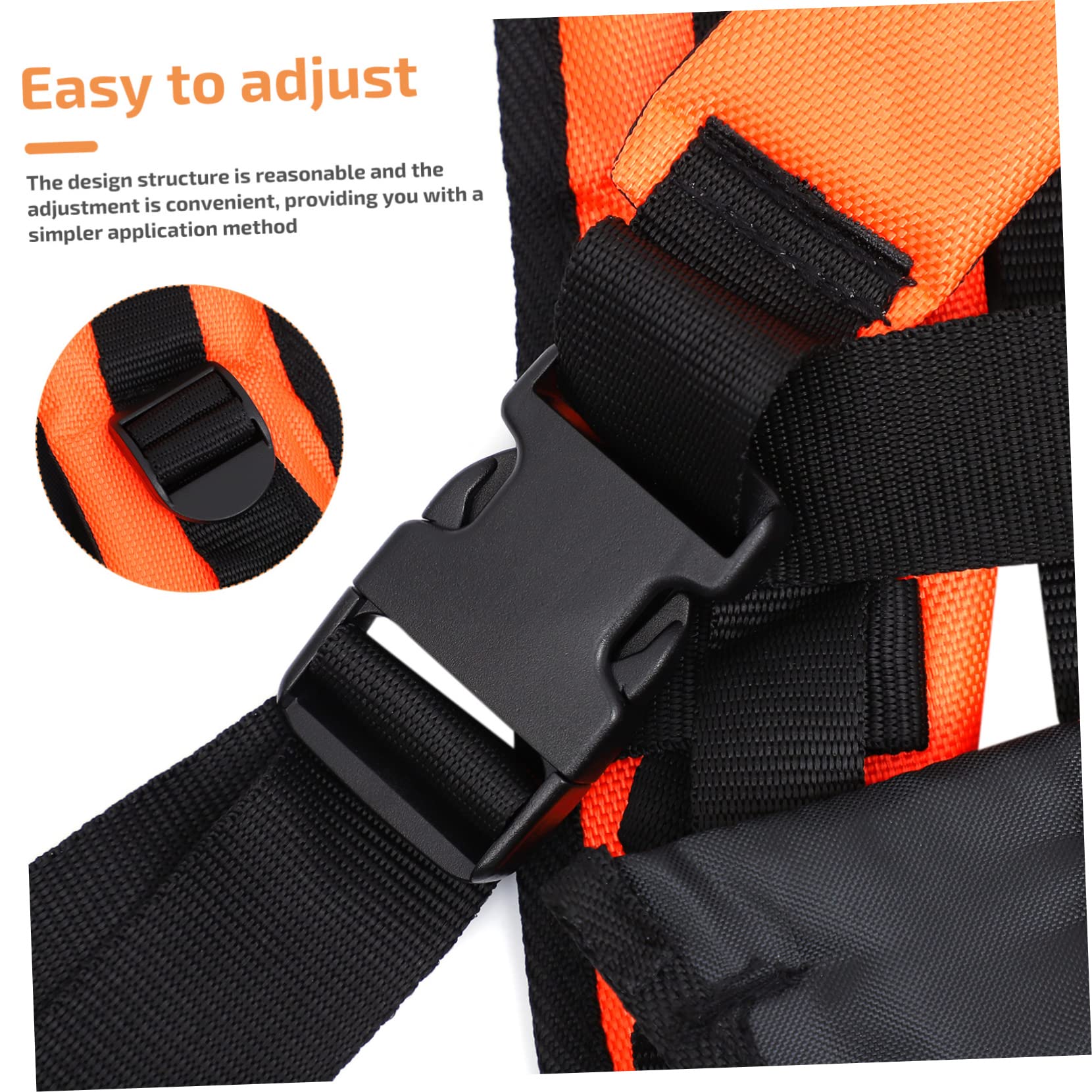 Imbracatura Decespugliatore 2 Pezzi Design Regolabile e Riduzione della Pressione, Realizzata Arancia e Acciaio Inossidabile, per Uso Giardino