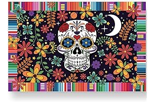 AnyDesign Day of the Dead Placemats: A Macabre Tapestry for Your Dinner Table
