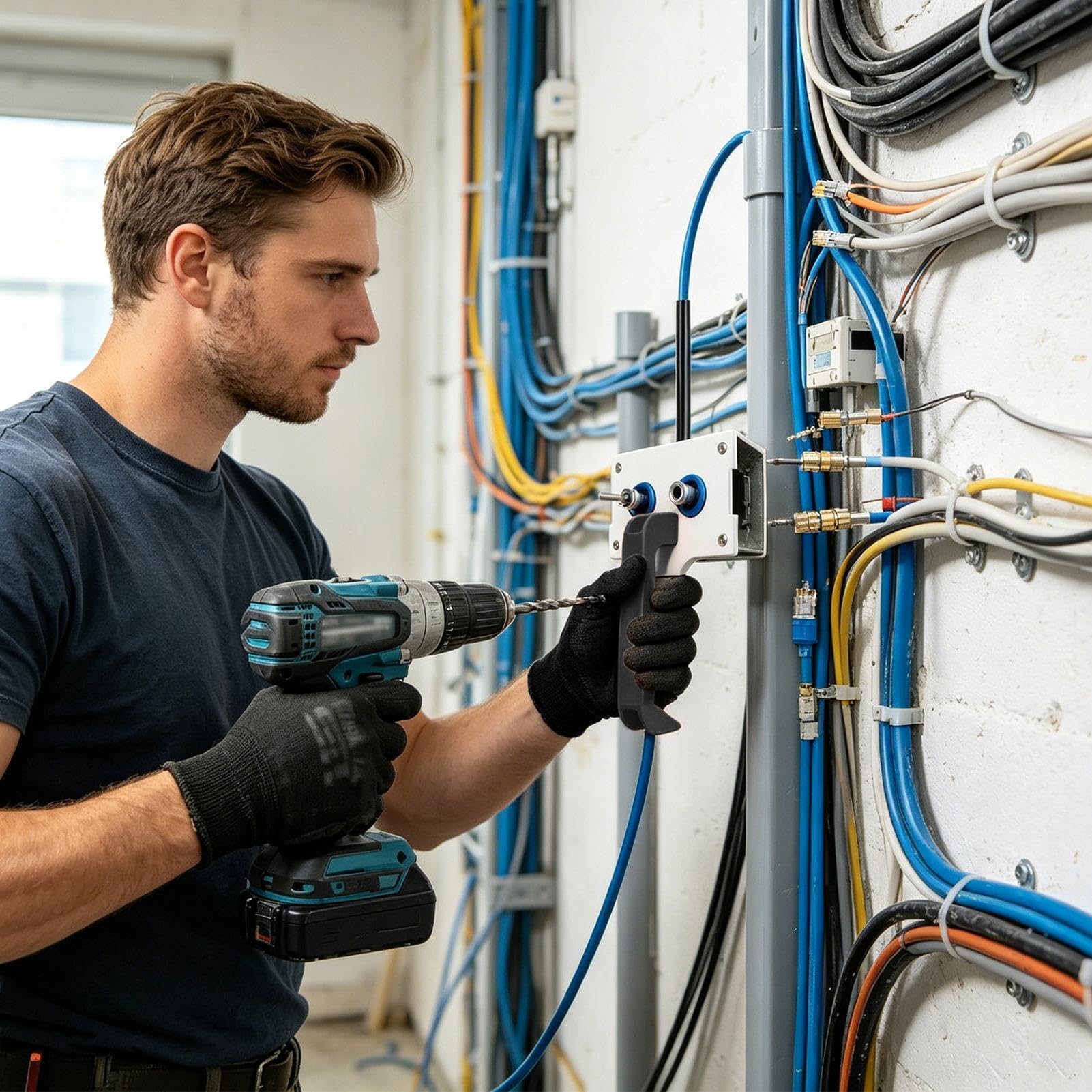 Herramienta Pasacables - Herramienta Guía Accionada Por Taladro Electricista | Pasacables Para Conductos Estrechos | Para Proyectos De Cableado Industrial E Hidroeléctrico Tuberías Metálicas
