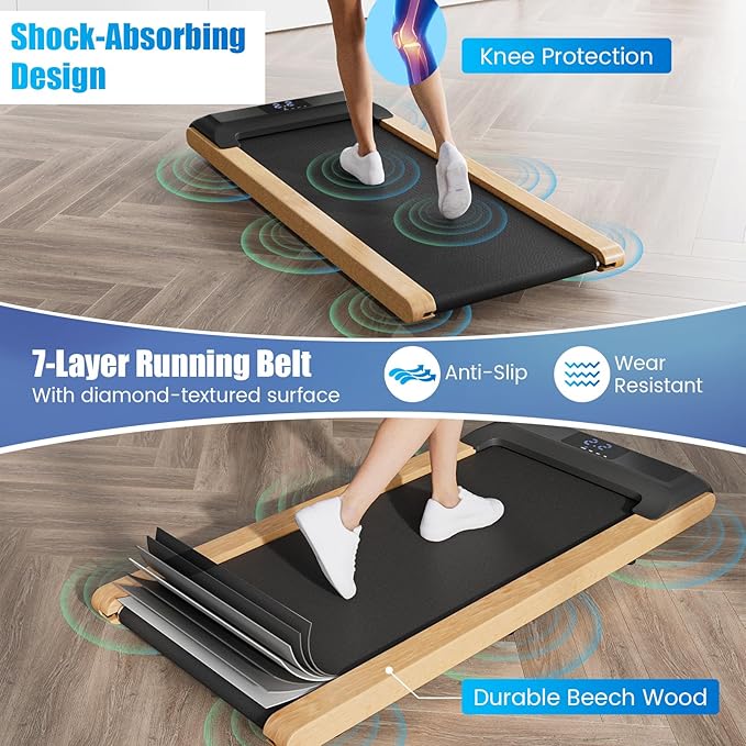 Caminadora Eléctrica 2.25HP Plegable con Ruedas y Display LED Negra miniatura 5