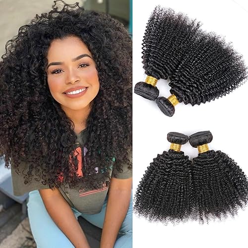 Vista 28 de Paquetes de cabello rizado y ondulado humano 10A Grado de trenzado brasileño 1 paquete, cabello humano virgen 100% sin procesar, extensiones