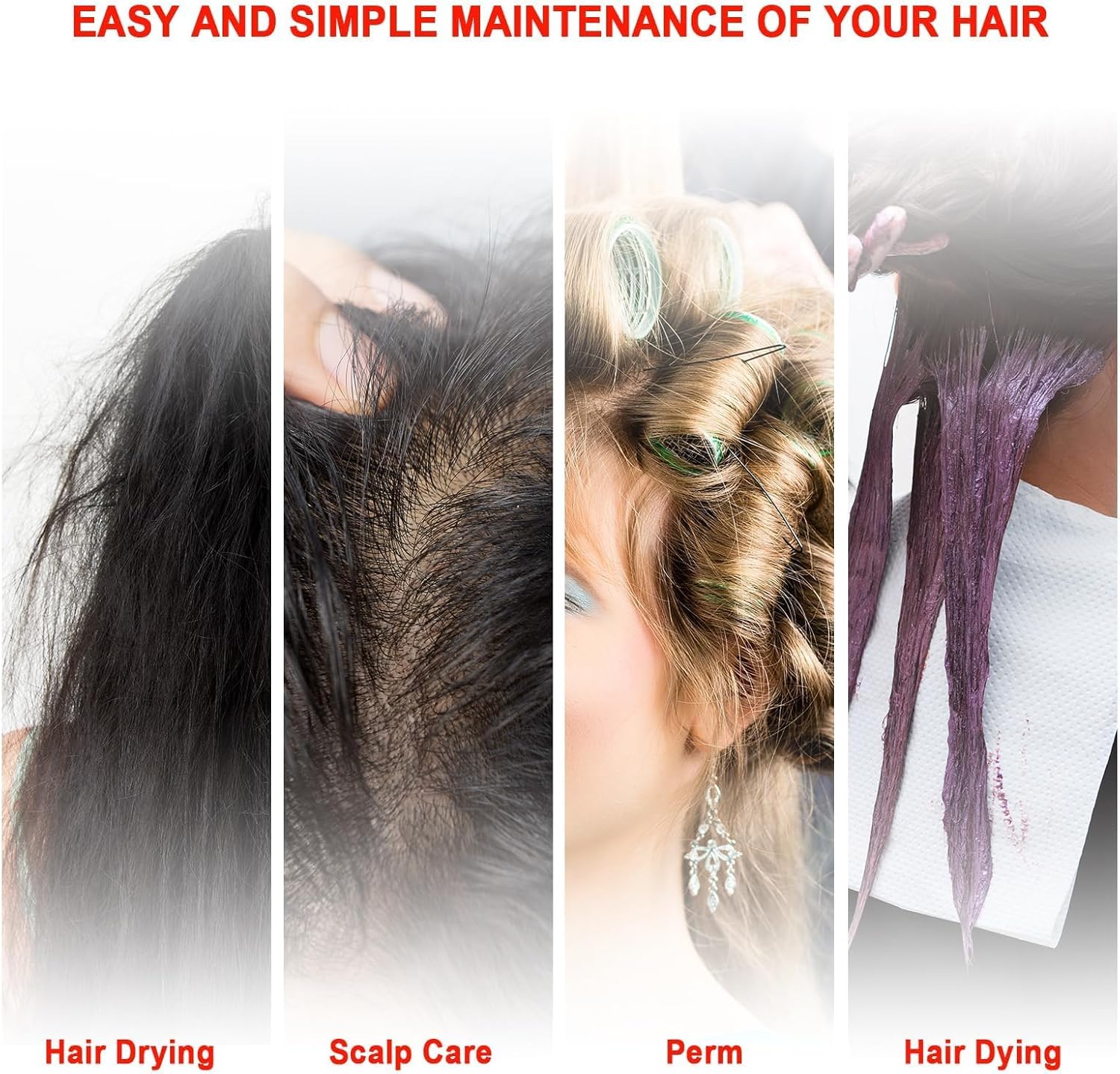 Elitzia Hair Steamer Micro Mist Scalp Detoxifier for Deep Conditioning Reclining Chair Bed Attachment Professional Hair Care Tool for Salon SPA Barber Shop ET19390