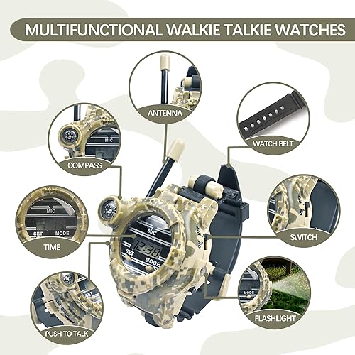 Miniatura 2 de Paquete de 2 relojes espía Walkie Talkies para niños y adultos