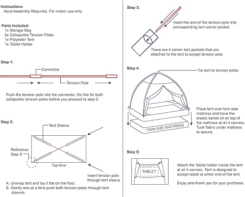 Miniatura 9 de Tienda de campaña para niños, tienda de campaña de cama de tamaño individual para niñas, tienda de campaña de cama individual con sistema solar para