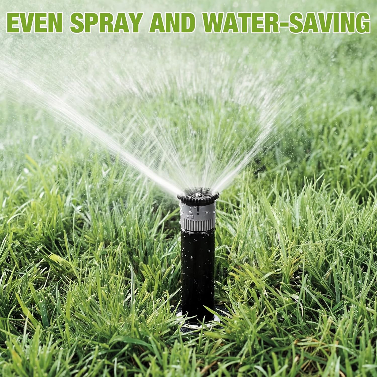5 Pack Compatible with 1800 Series Pop up Sprinkler Heads 4 Inch Underground Spray Head, 0-360° Adjustable, Spray Radius 9-20 ft Irrigation Sprinkler for Lawn, Yard, Planter Bed, Garden
