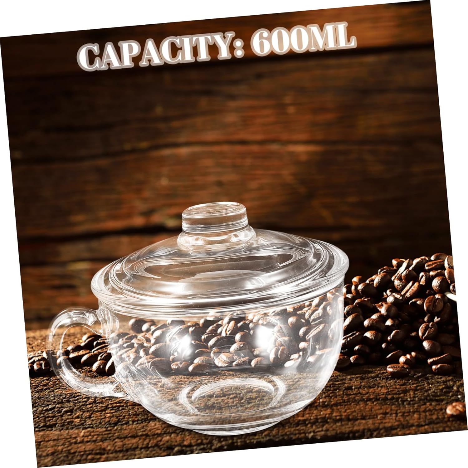 Double-walled Glass Bowl Mug Lid Bpa for Hot Cold Beverages Milk Tea Juice