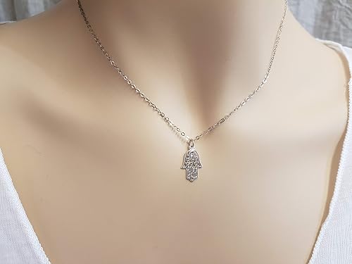 Amazon.com: Hamsa Necklace 16 inch 925 