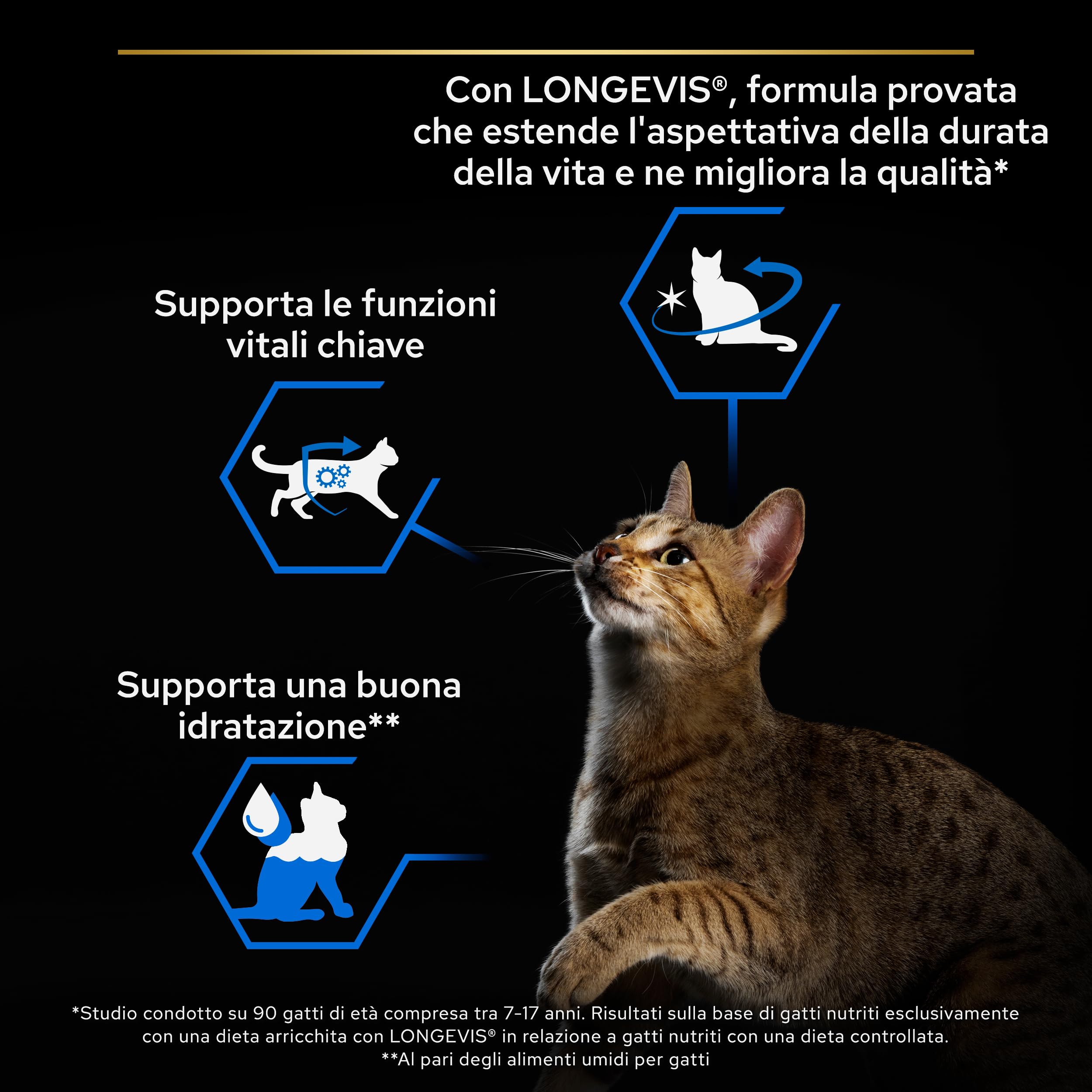 PURINA PRO PLAN Longevis Cibo Umido per Gatti Anziani Mousse con Tonno 24 Lattine da 85g