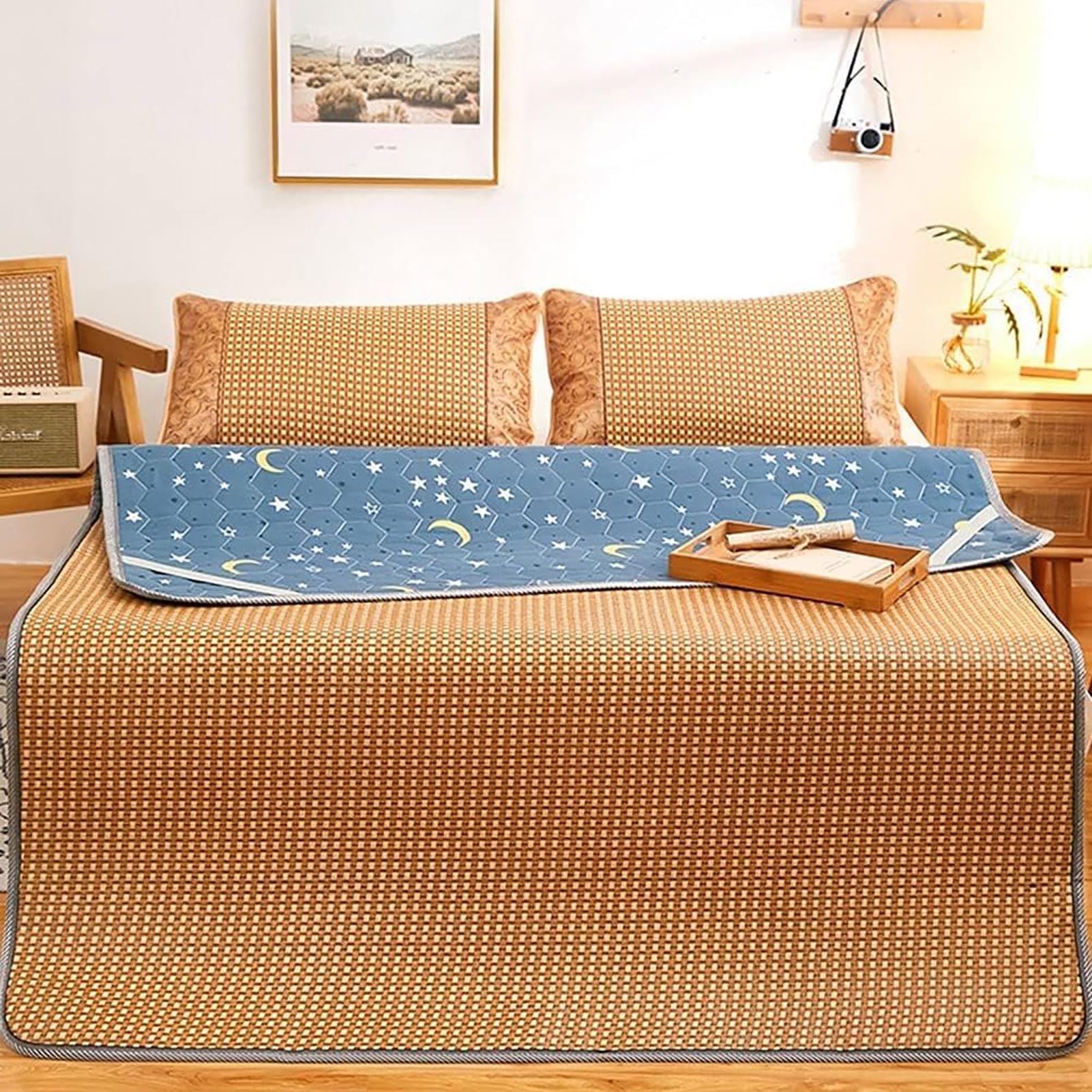Alfombrilla de cama transpirable que absorbe el sudor de bambú 120x200