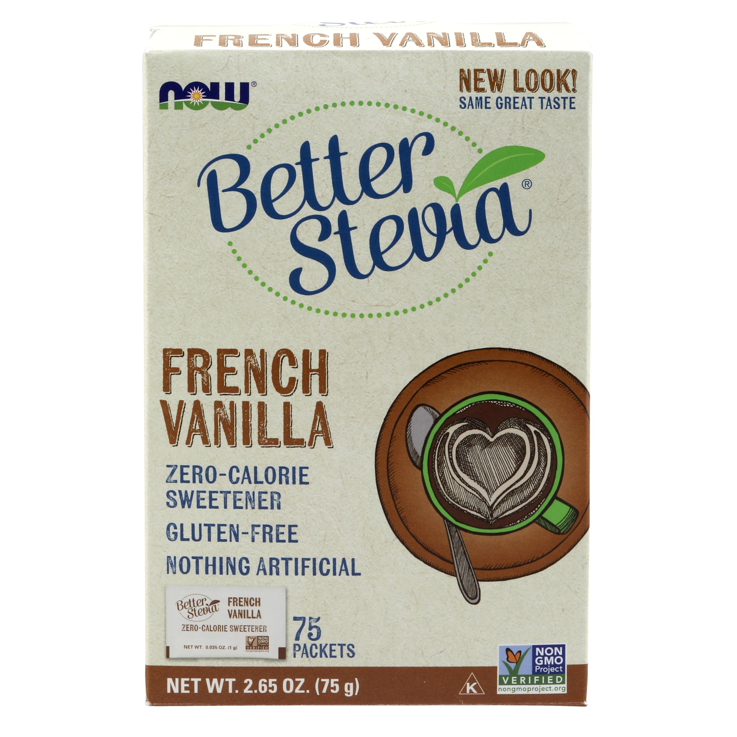 NOW BetterStevia® French Vanilla Zero-Calorie, 75 Packets 1