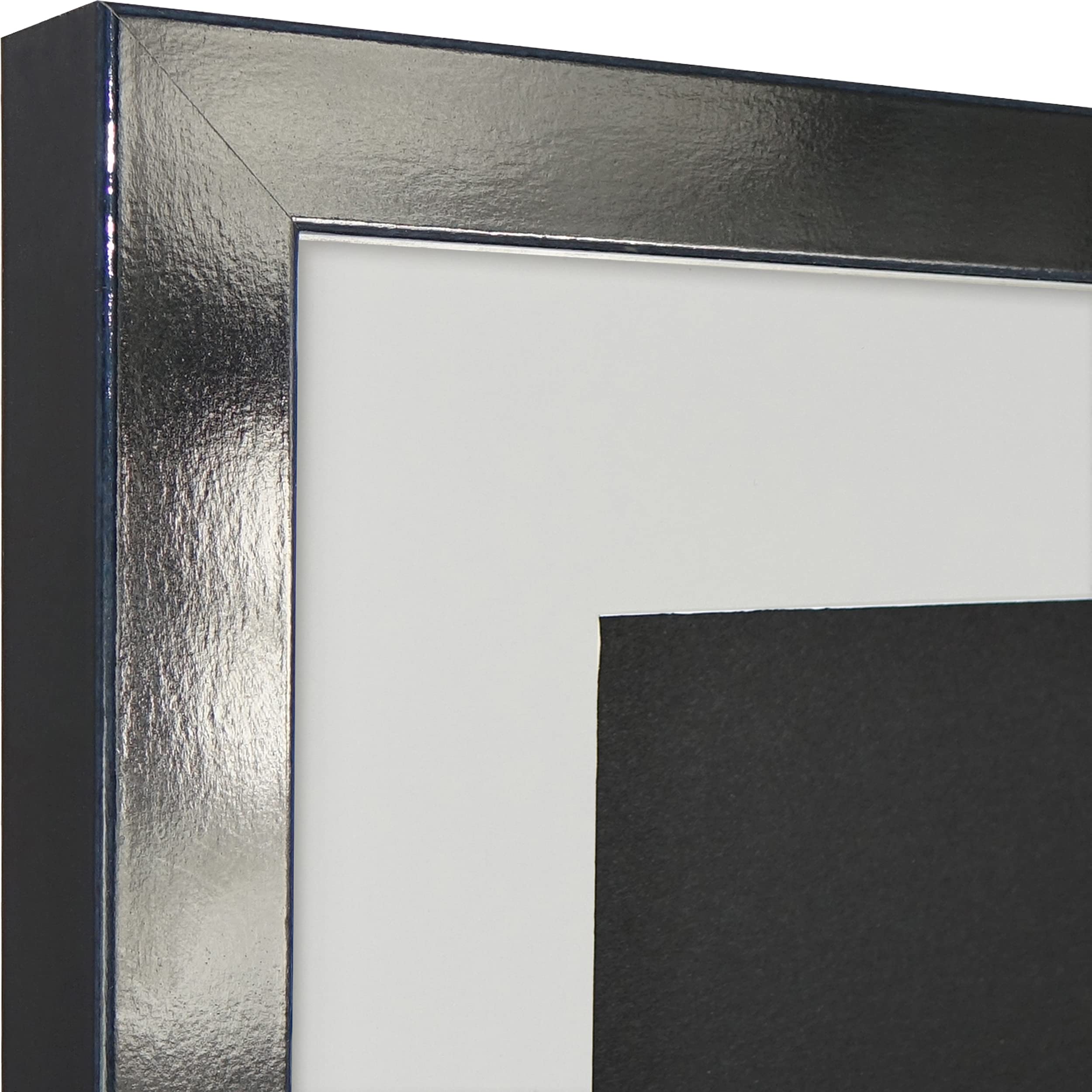 Vivarti DIY Junior 3D montado + doble apertura camisa deportiva marco A1 59,4 x 84 cm – marco negro brillante, soporte blanco, tarjeta trasera negra