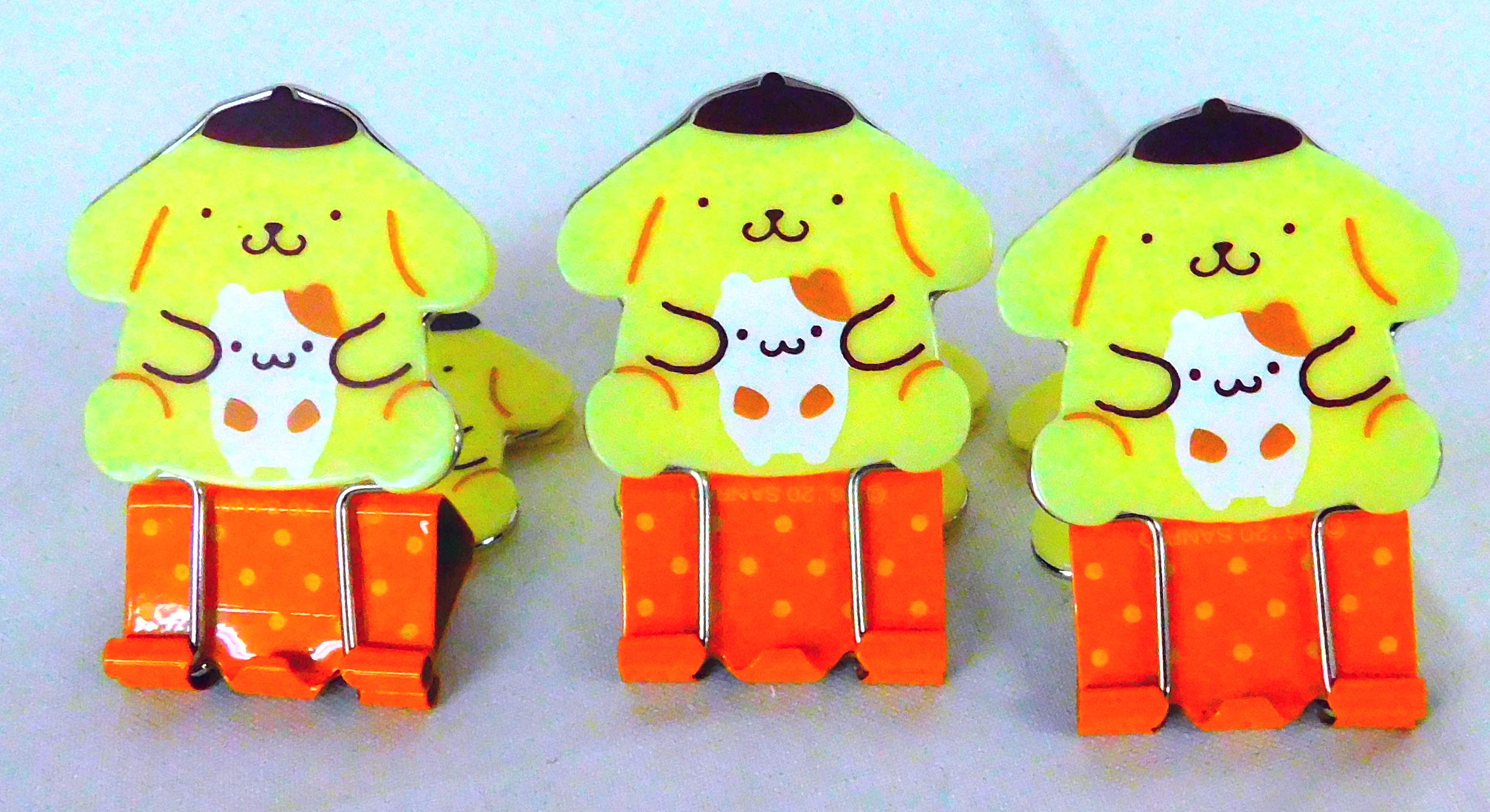 Amazon | サンリオ ポムポムプリン ダブルクリップ ポムポムプリン 3P
