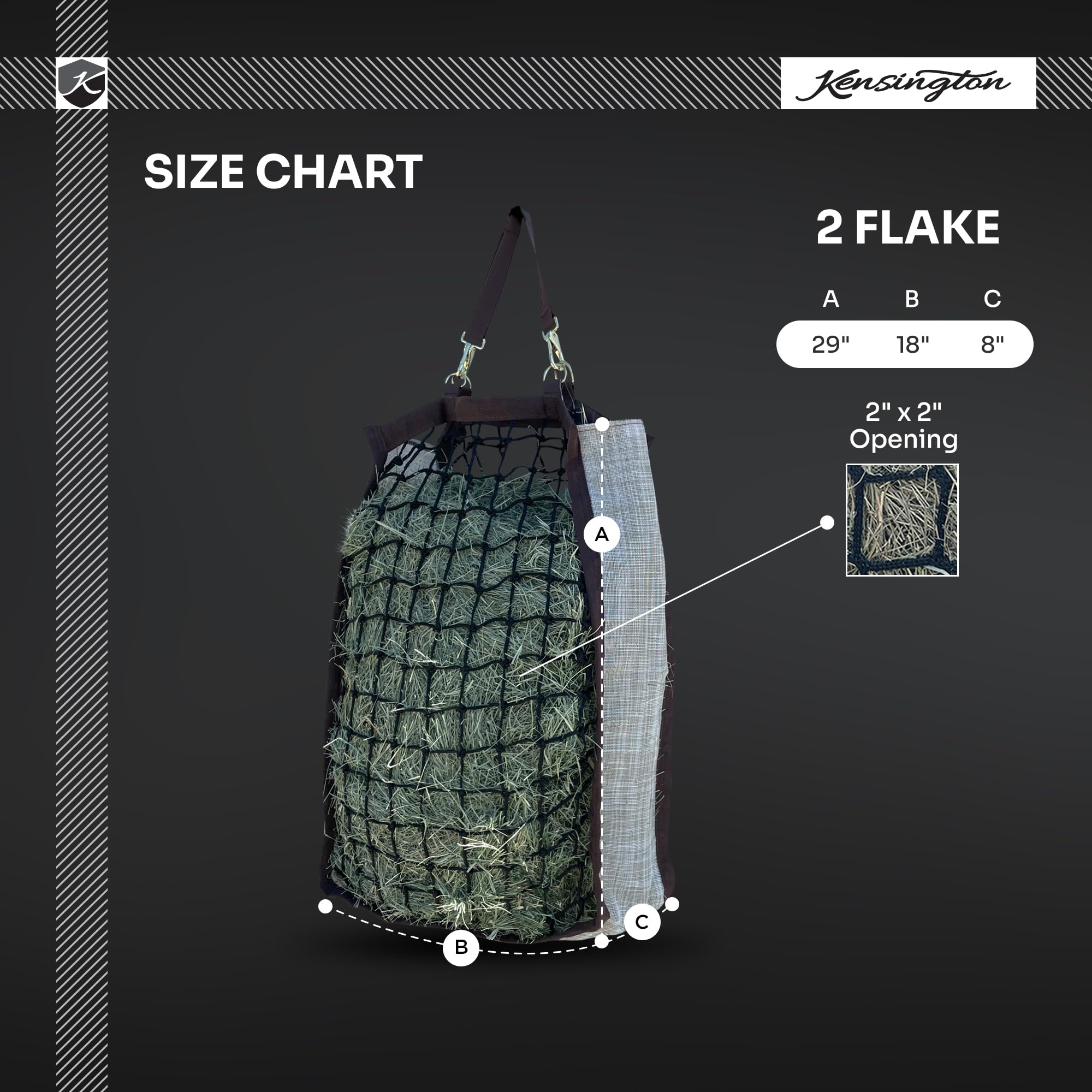 Kensington Slow Feed Hay Bag 2 Flake Lavender Mint