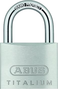 ABUS 64TI/50 C Titalium Aluminum Alloy Padlock Keyed Different