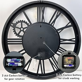 Amazon.com: The B-Style Large Real Moving Gears Wall Clock