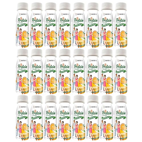 BariatricPal 0.53 oz Ready-To-Beber Proteína de Suero y Colágeno Shots - Naranja (24 Botellas)