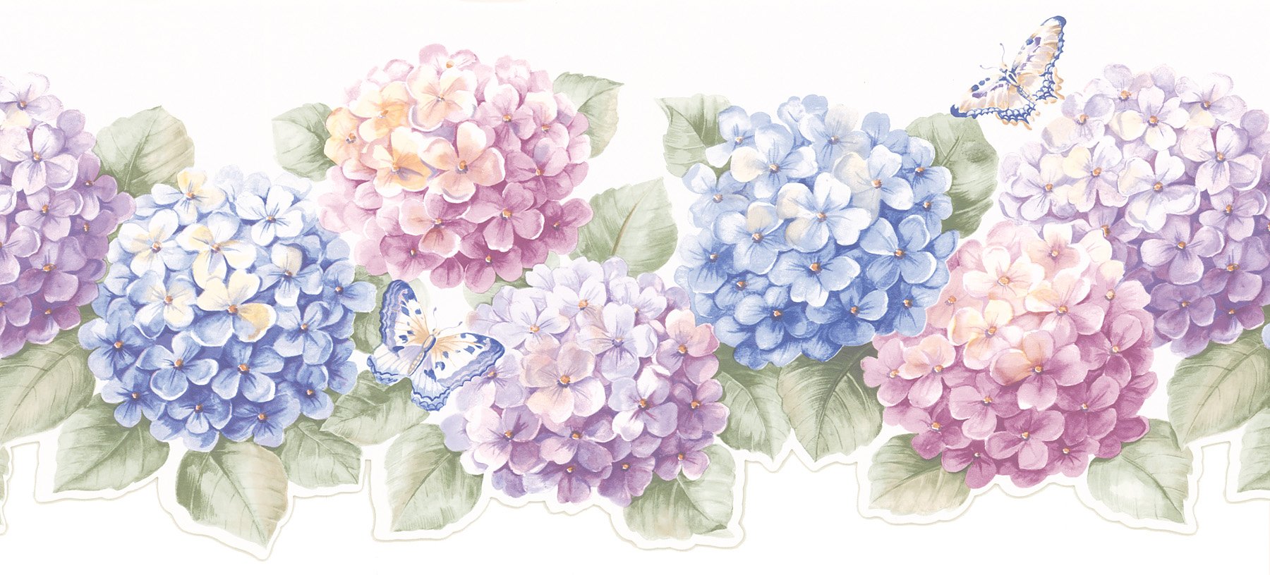 Cenefa de pared de flores y mariposas de 10.25 pulgadas para decoracion de dormitorios infantiles