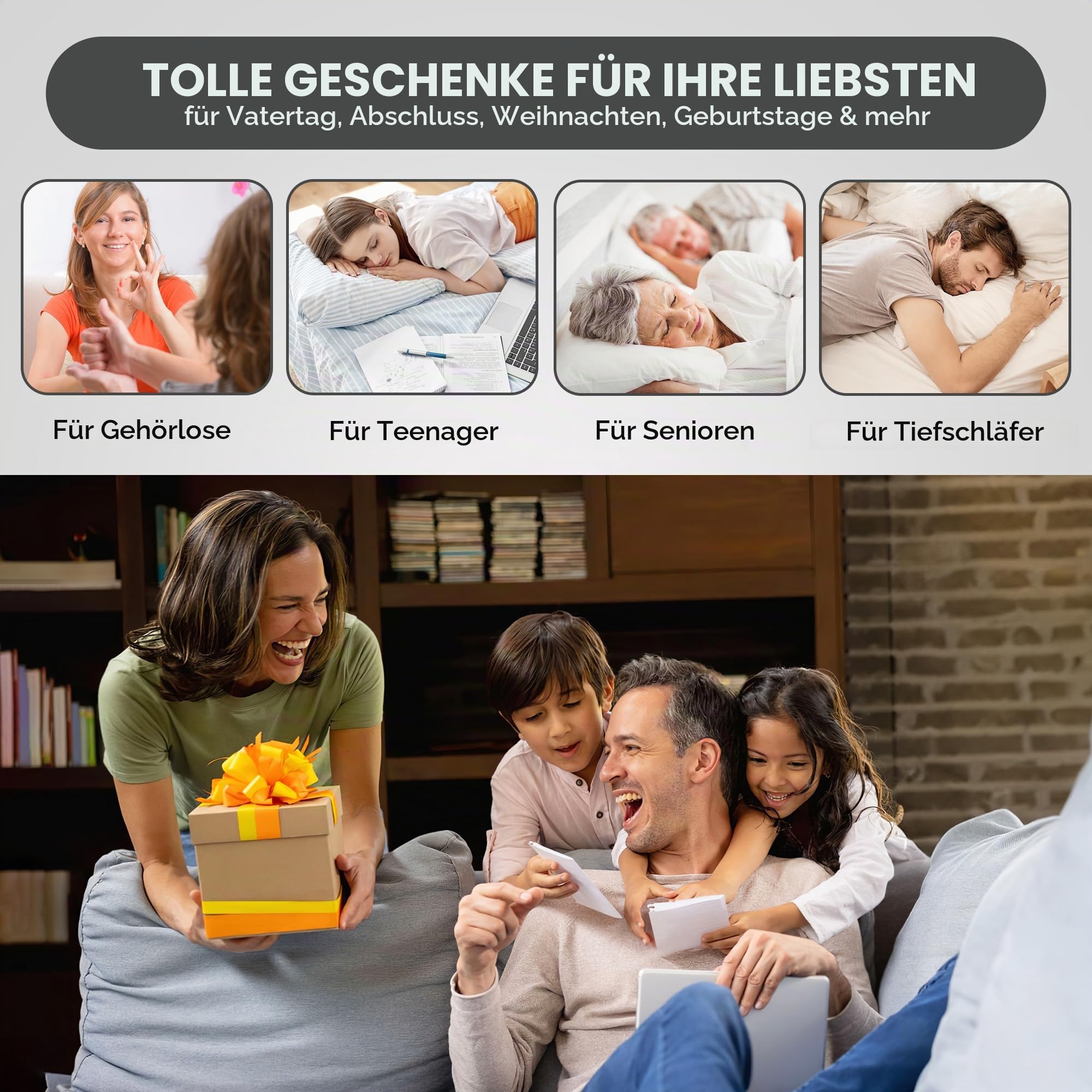 Geemarc SBB500 Super Laut Vibrations Wecker (85dB) - Schwarz