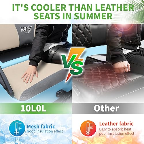 Miniatura 30 de 10L0L Fundas de asiento de carrito de golf universales para Yamaha Club Car Precedent asientos delanteros estándar, funda de asiento de banco