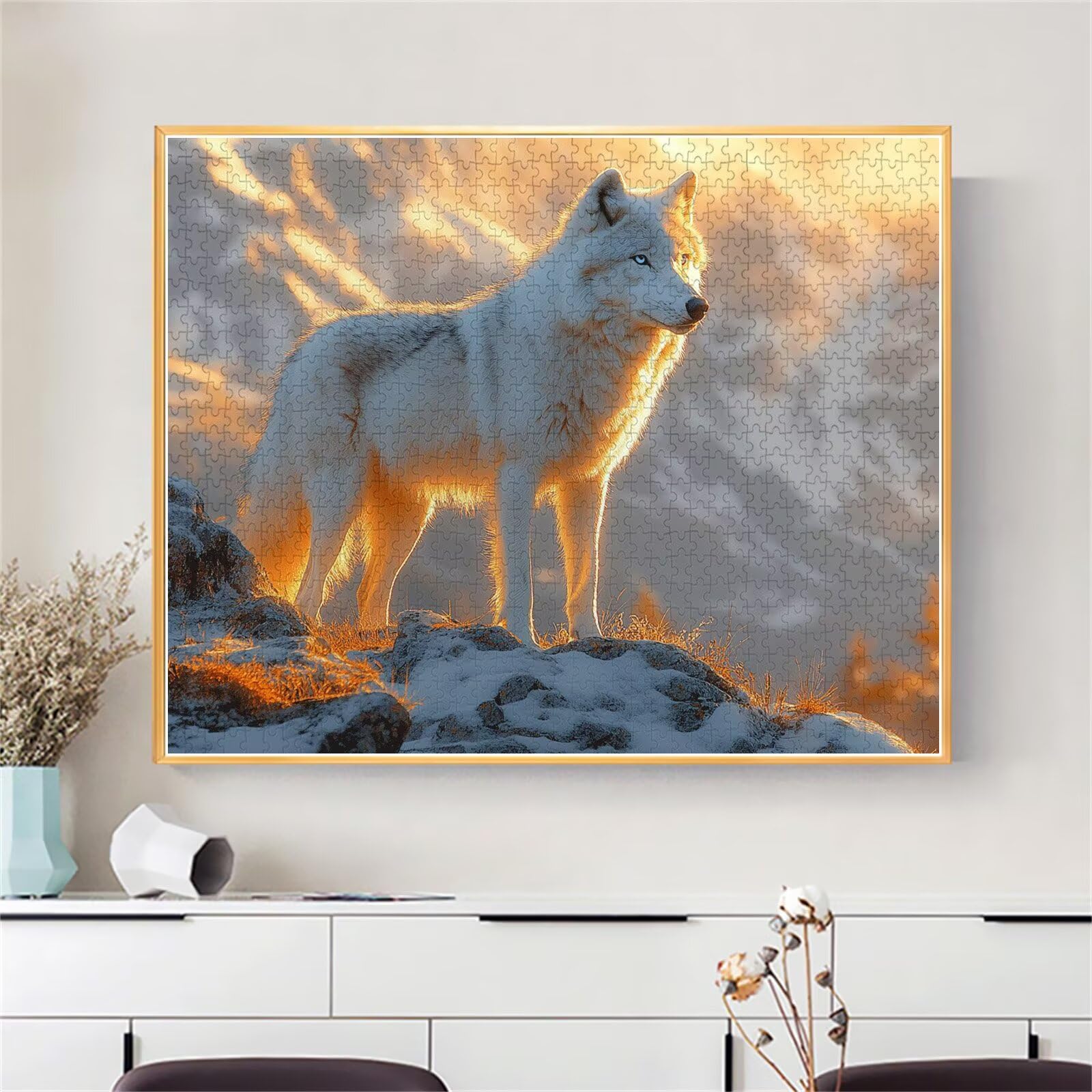 Puzzle Erwachsene 2000 Teile Wolf Tier Educa Jigsaw für Kinder ab 8 Jahren Mädchen Jungen, Erwachsene Impossible Klassische Puzzles Schwer, Anspruchsvoll Spielspaß, Als Familienspiel 70x99cm t-418