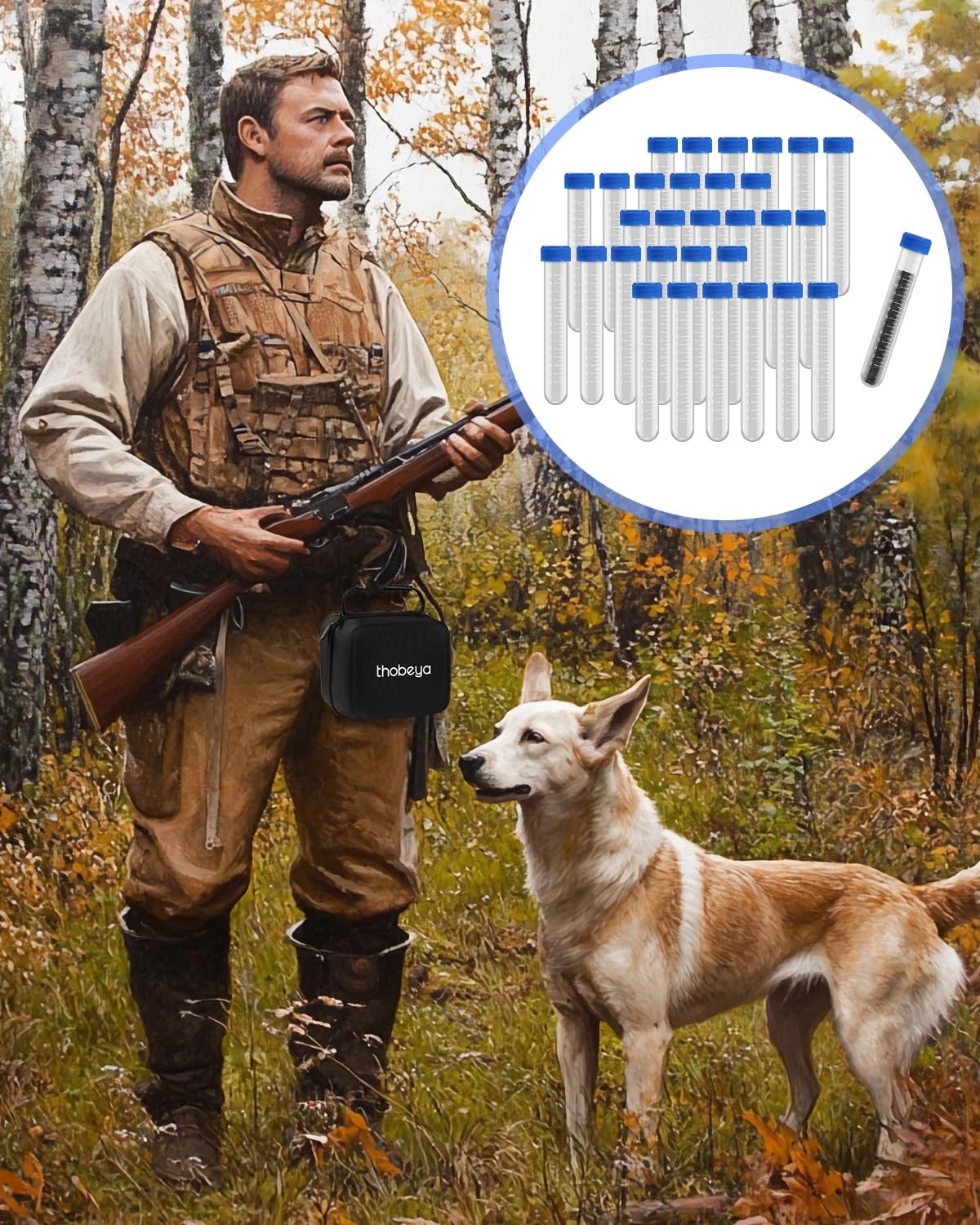 Muzzleloader Accessories Kit, Charge Tubes Black Powder Accessories for Precision Quick Reloads, Rifle Accessories, Hunting Accessories, Traditions Black Powder Measure Storage