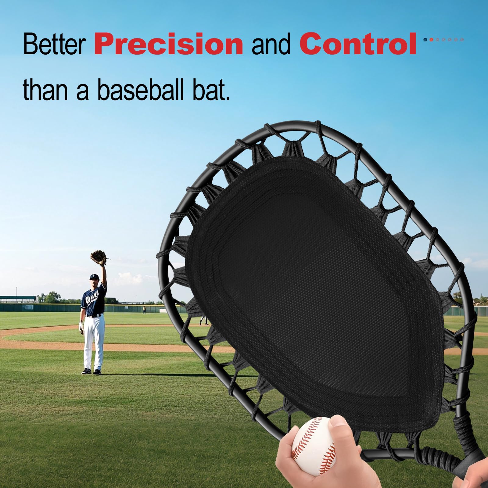Fungo Racket Baseball for Fly Balls: XXSJ Softball Training Equipment for Coaches and Parents - Practice Hitting Grounders Line Drives Pop Flies