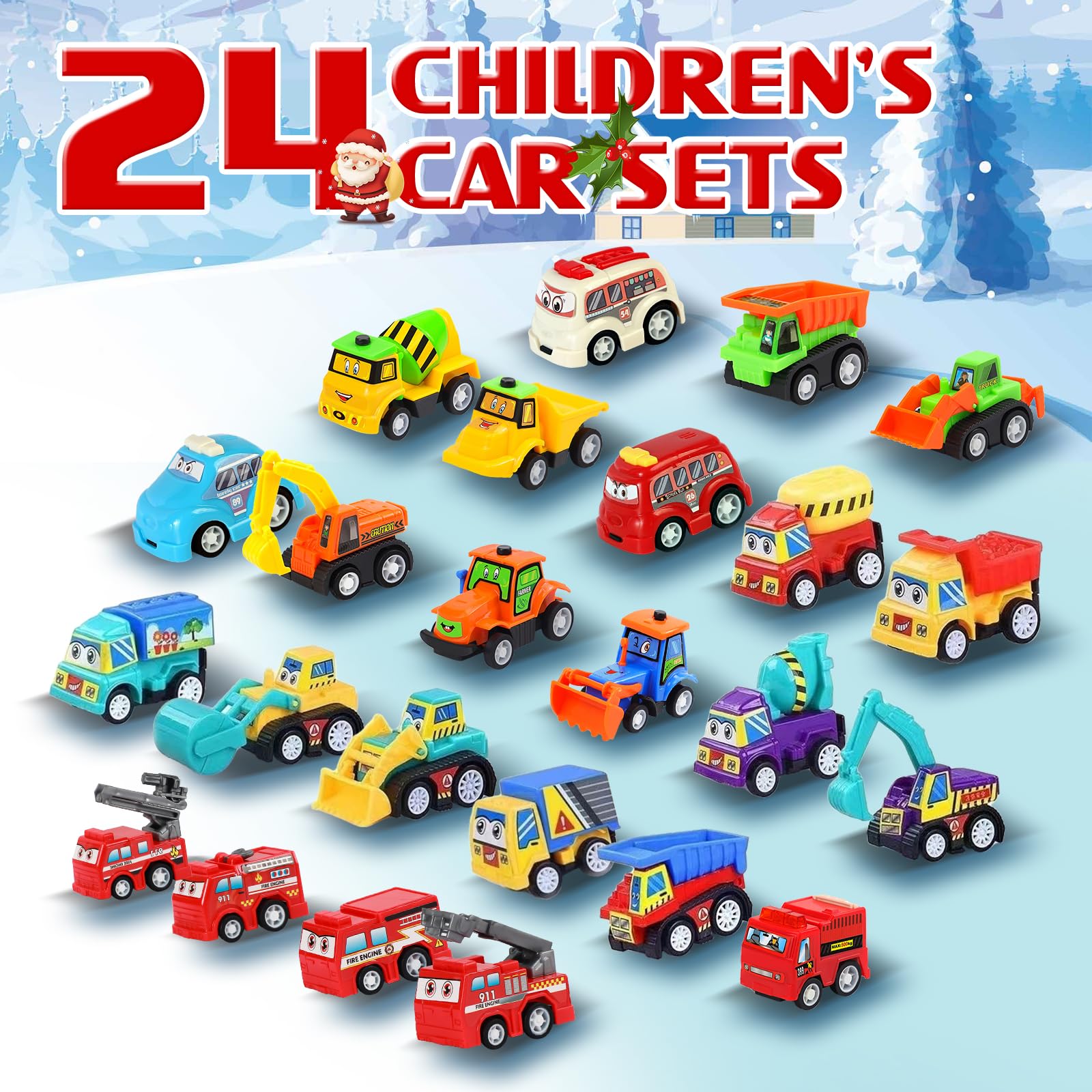 Calendrier De L'avent 2024 Voiture, Jouet Enfant 2 3 4 5 6 Ans Voiture