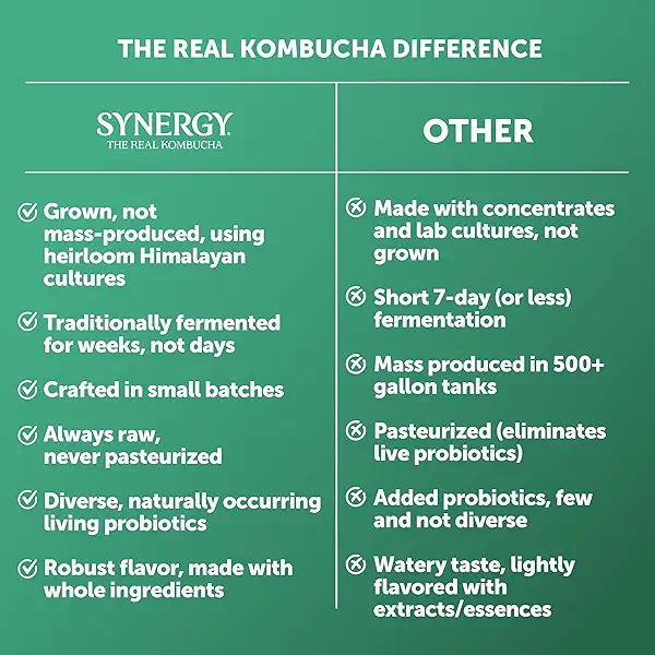 SYNERGY The Real Kombucha - Marine Greens - 16 fl oz Bottle - Raw Probiotic Drink for Gut Health and Immune Support 4