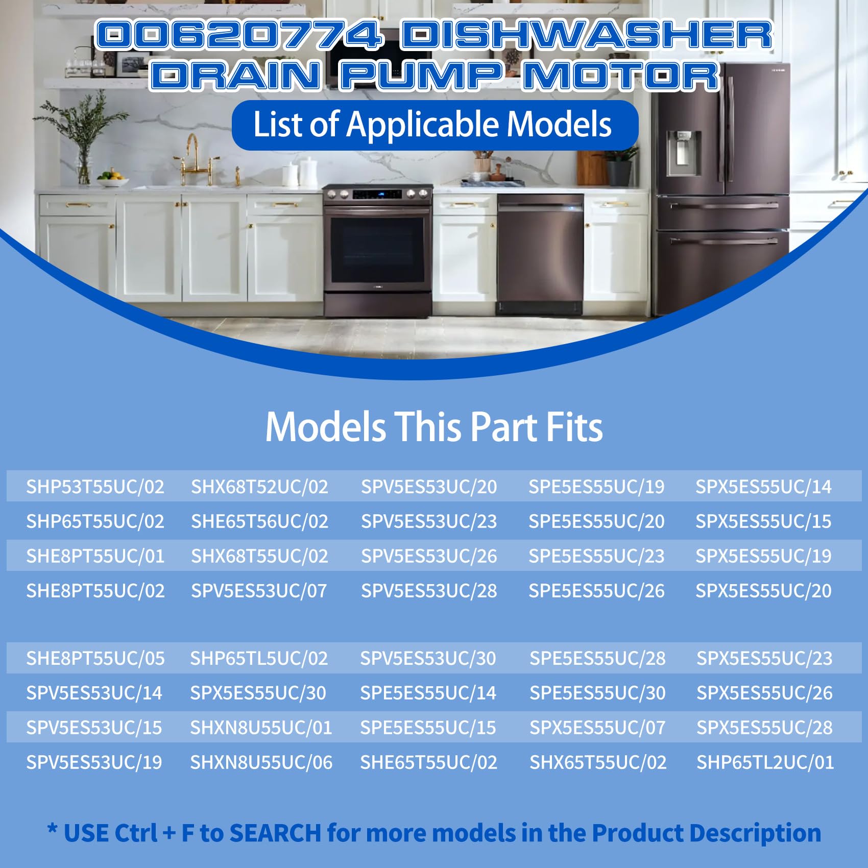 Conjunto de motor de bomba de drenaje de lavavajillas 00620774 compatible con bomba de drenaje de lavavajillas Bosch 620774, piezas de motor de repuesto 2692859, AP5326239, PS8728607, EAP8728607,