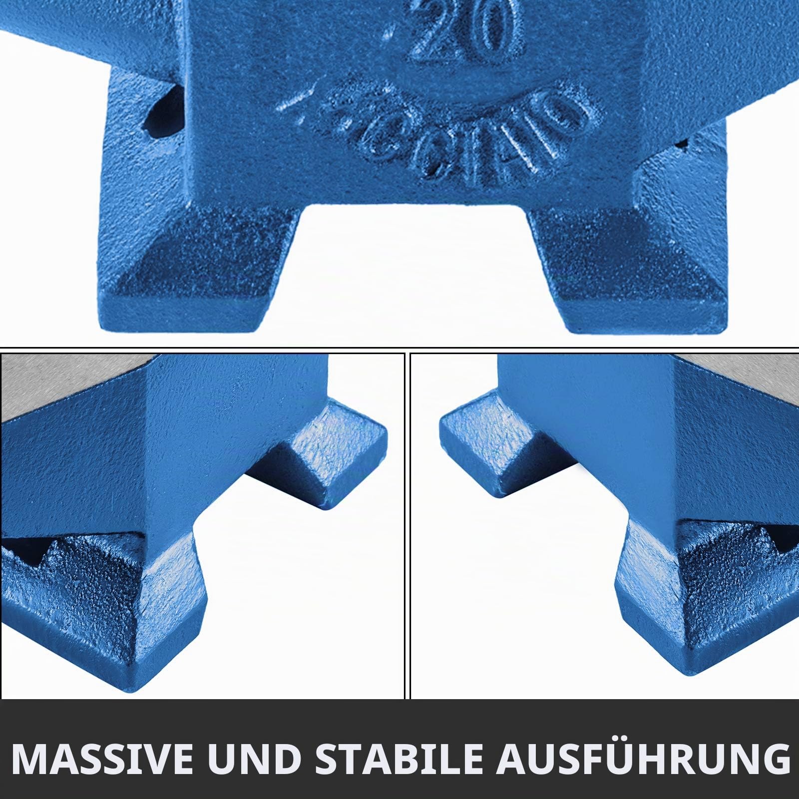 VEVOR Schmiede Amboss 20KG Schmiede Zubehör Amboss Werkzeuge geschmiedeter Stahl mit rundem und quadratischem Loch robust