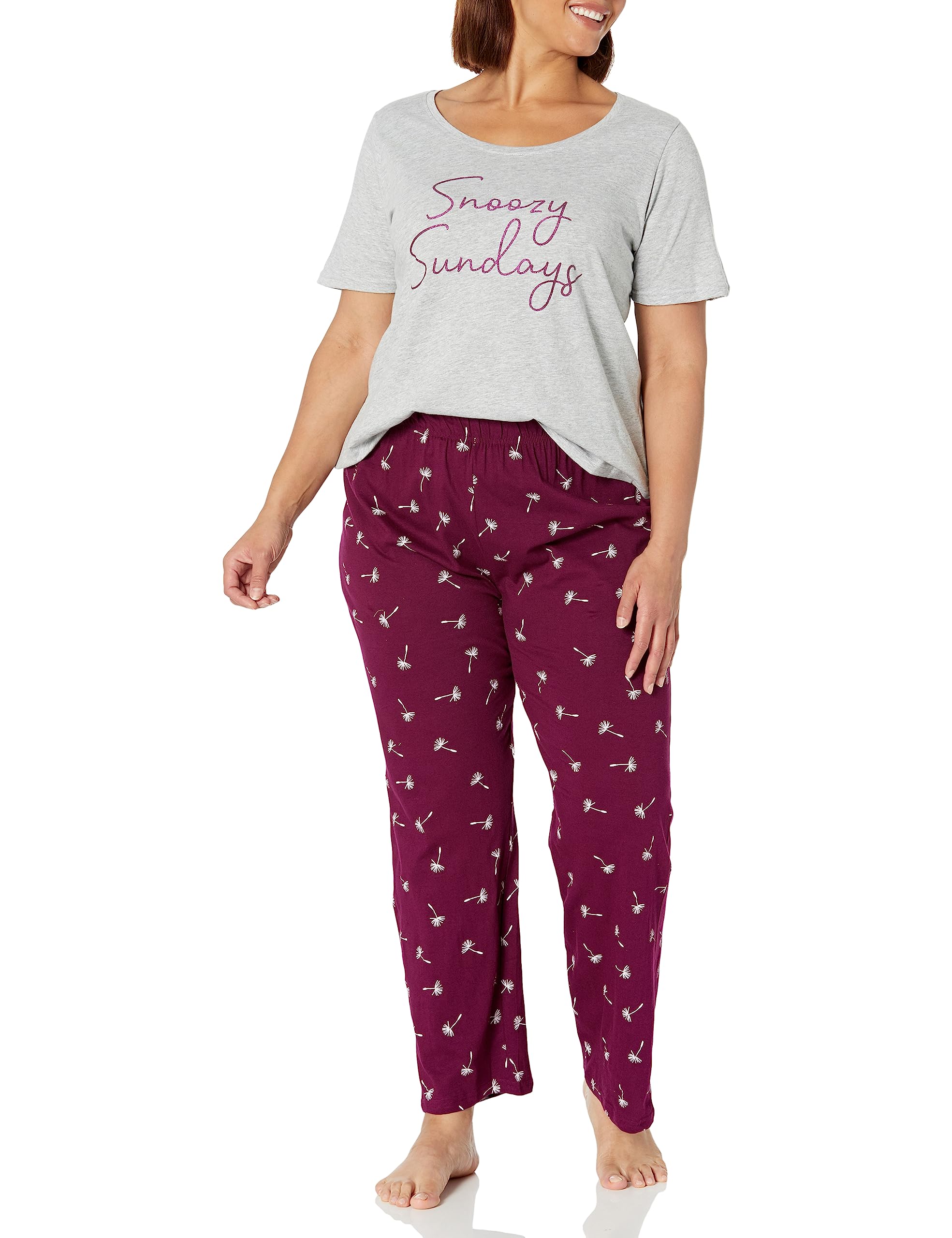 EVANS womens Evans Plus Size Sleep Set Snoozy Pajama Set