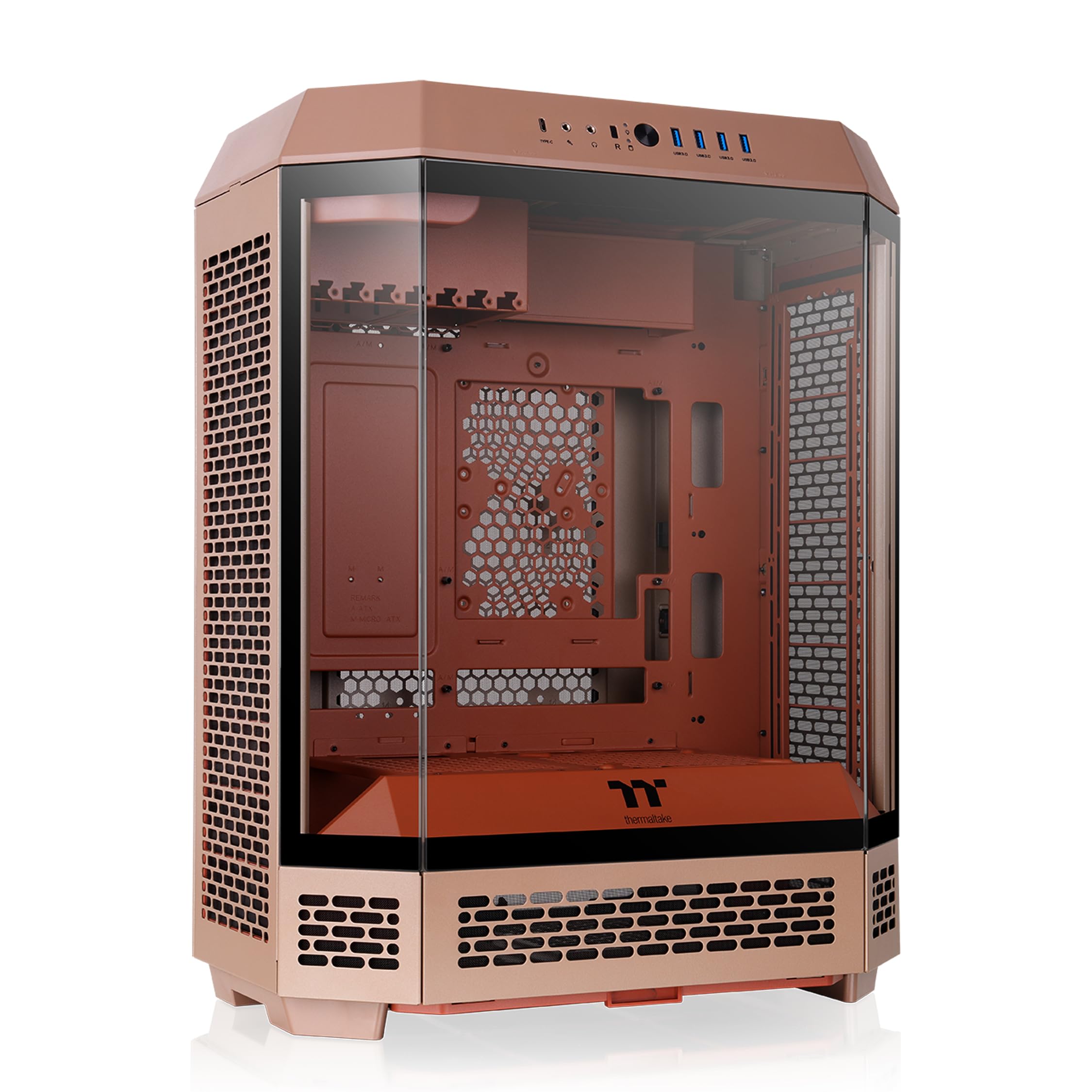 Thermaltake Tower 600 Gravel Sand Mid Tower; 2x140mm CT Fans Included; 420mm Radiator Support; 400mm GPU Clearance; Hidden Connector Support; Rotatable PCIe Slots; CA-1Z1-00MGWN-00