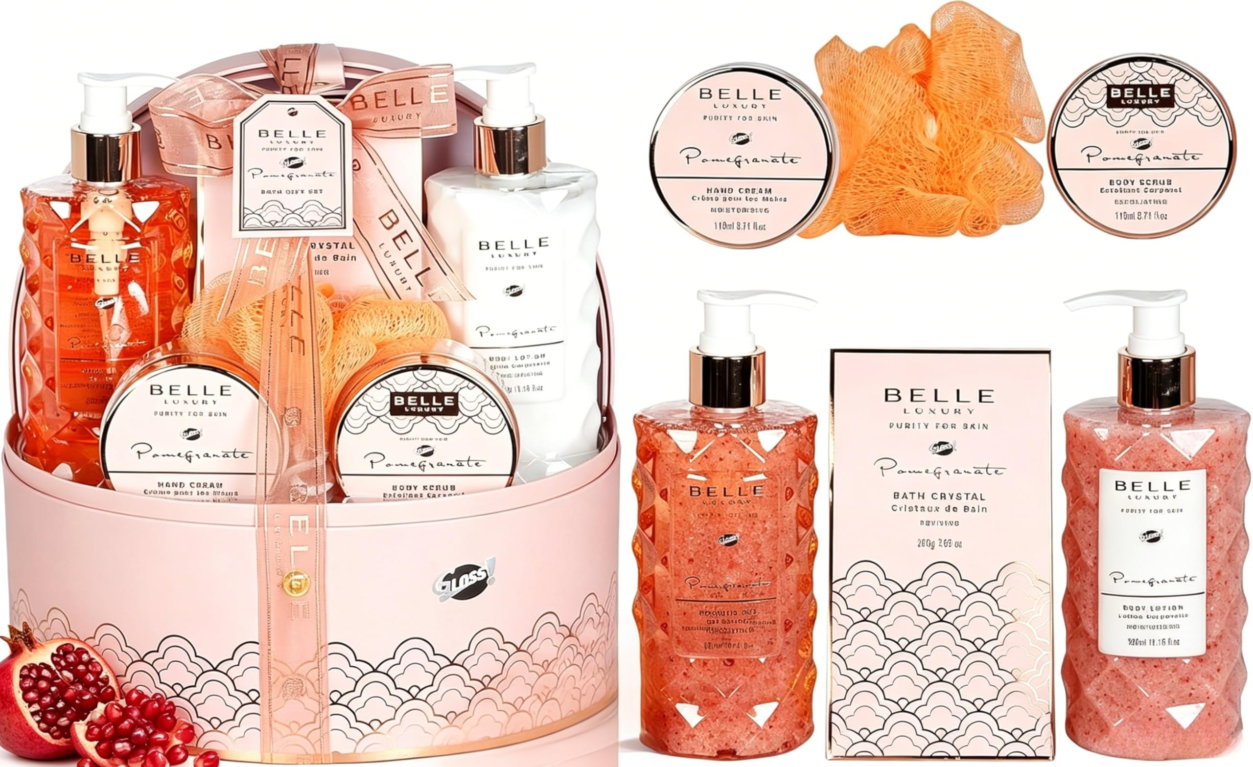 GLOSS ! Cofanetto da bagno JEWELERY – Cofanetto regalo di Natale – Idea regalo per compleanni, insegnanti, San Valentino, festa della mamma – Benessere e relax - GRENADE