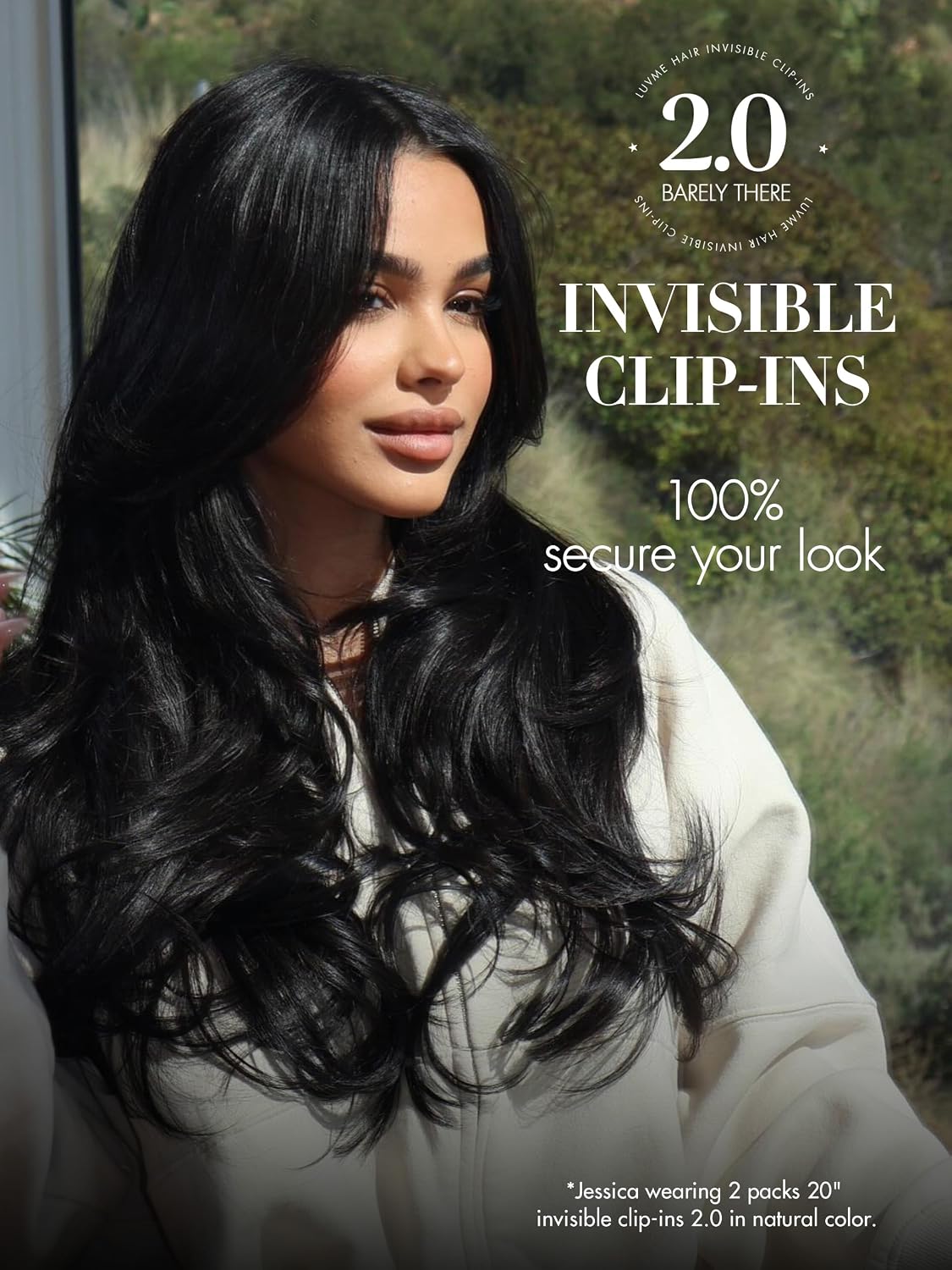 LUVME Invisible Body Wave Clip in Hair Extensions Real Human Hair for Women, 14 Inch 110g 6Pcs, Remy Hair Clip Ins, Invisible Clip Ins for Daily Wear & Special Occasions