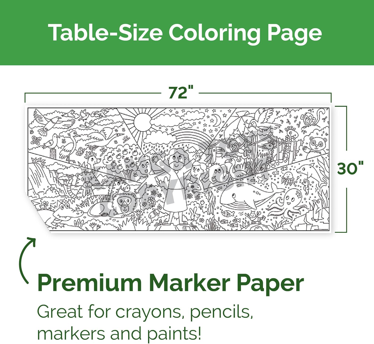 KangaToys Large Coloring Poster Ages 4 and Up I Am a Child of God Giant 30 x 72 Inch Rolled Perfect for Parties and Group Activities