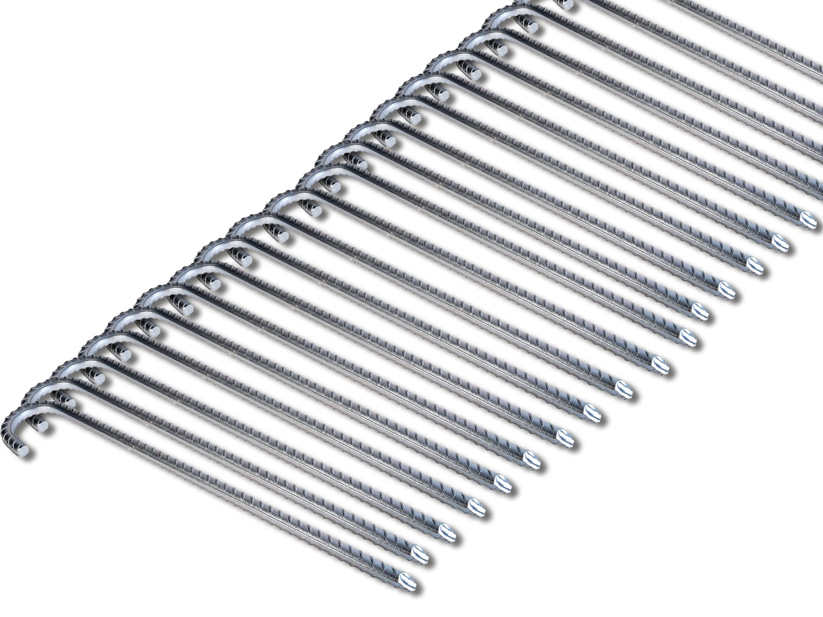 K&B Vertrieb Bodenanker XL Heringe 38cm Silber Erdnagel Erdanker Erdspieß Bauanker Nagel Zelt Zelthering 300 (12 Stück - Ø 12mm)